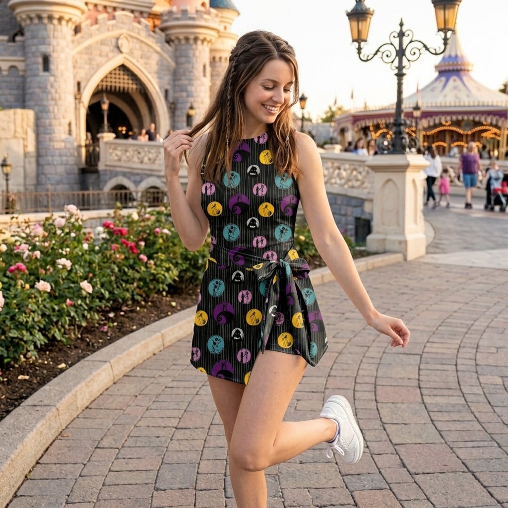 Nightmare Before Christmas Tennis Dress Skirt, Jack Skellington Sally Halloween Dress - Image 2