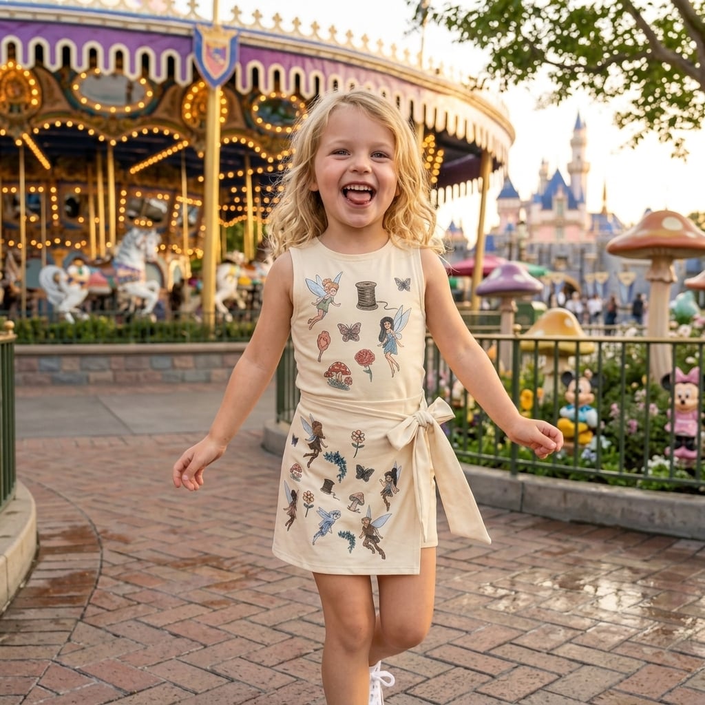 Tinkerbell Tennis Dress White Ruffle Skirt, Fairy Athletic Outfit Boutique Sports Dress Gift - Image 3