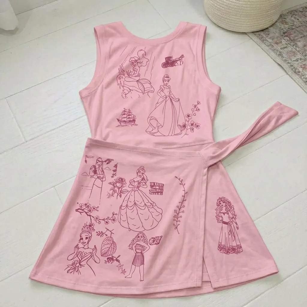 Disney Princess Tennis Dress Skirt, RunDisney Marathon Athletic Outfit Women Gift - Image 2