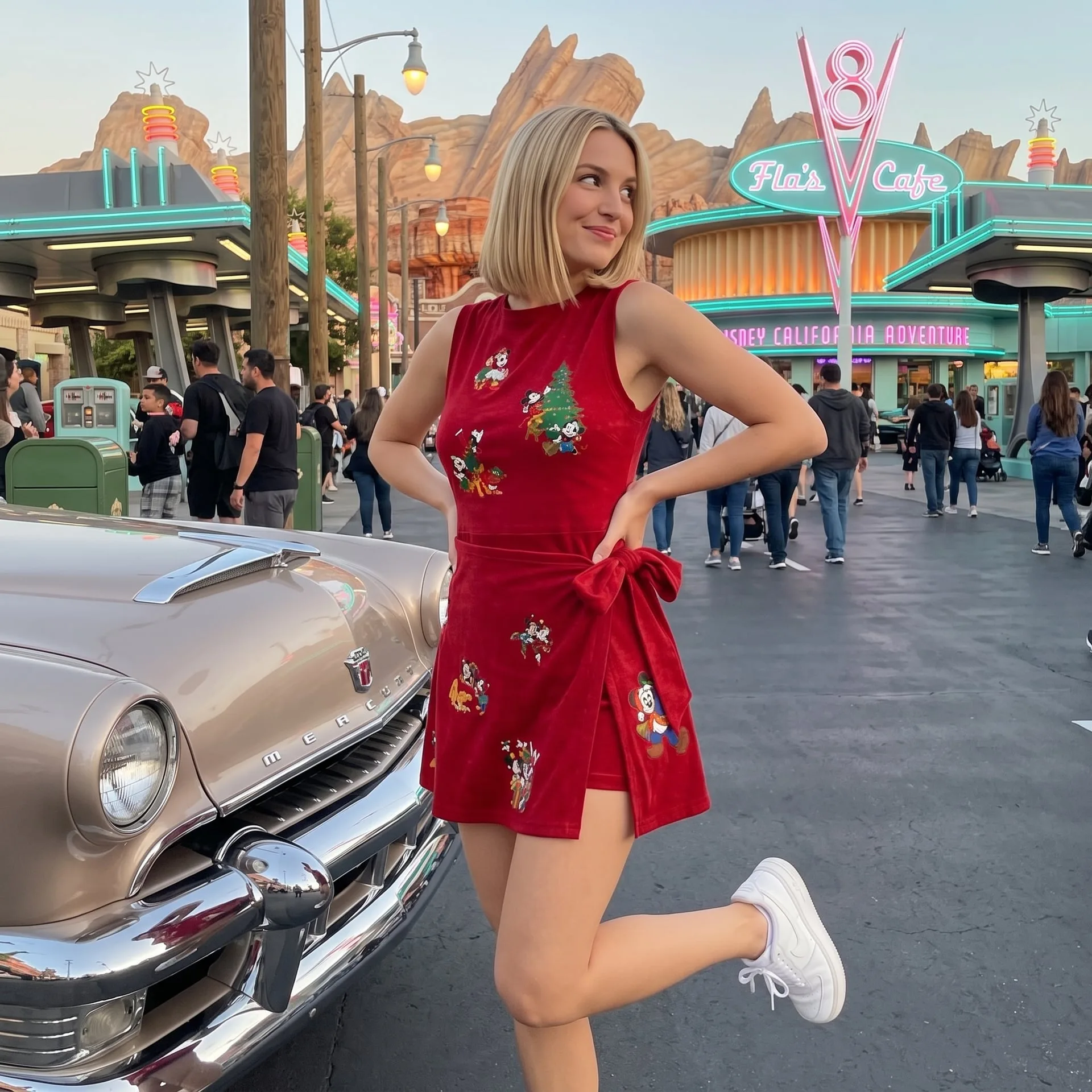 Christmas Mickey and Friends Disney Tennis Dress, Mickey Christmas Tennis Dress Women Outfit Disney Holiday Skirt - Image 5