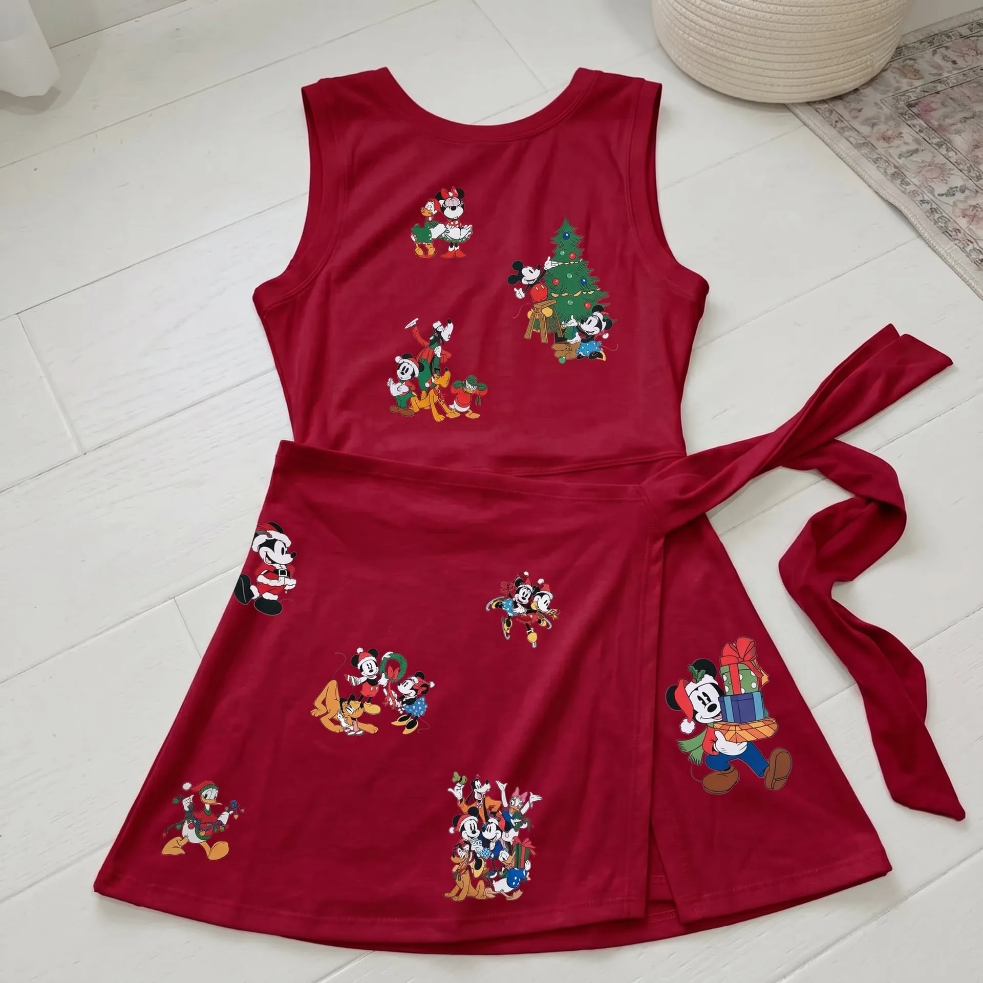 Christmas Mickey and Friends Disney Tennis Dress, Mickey Christmas Tennis Dress Women Outfit Disney Holiday Skirt - Image 6