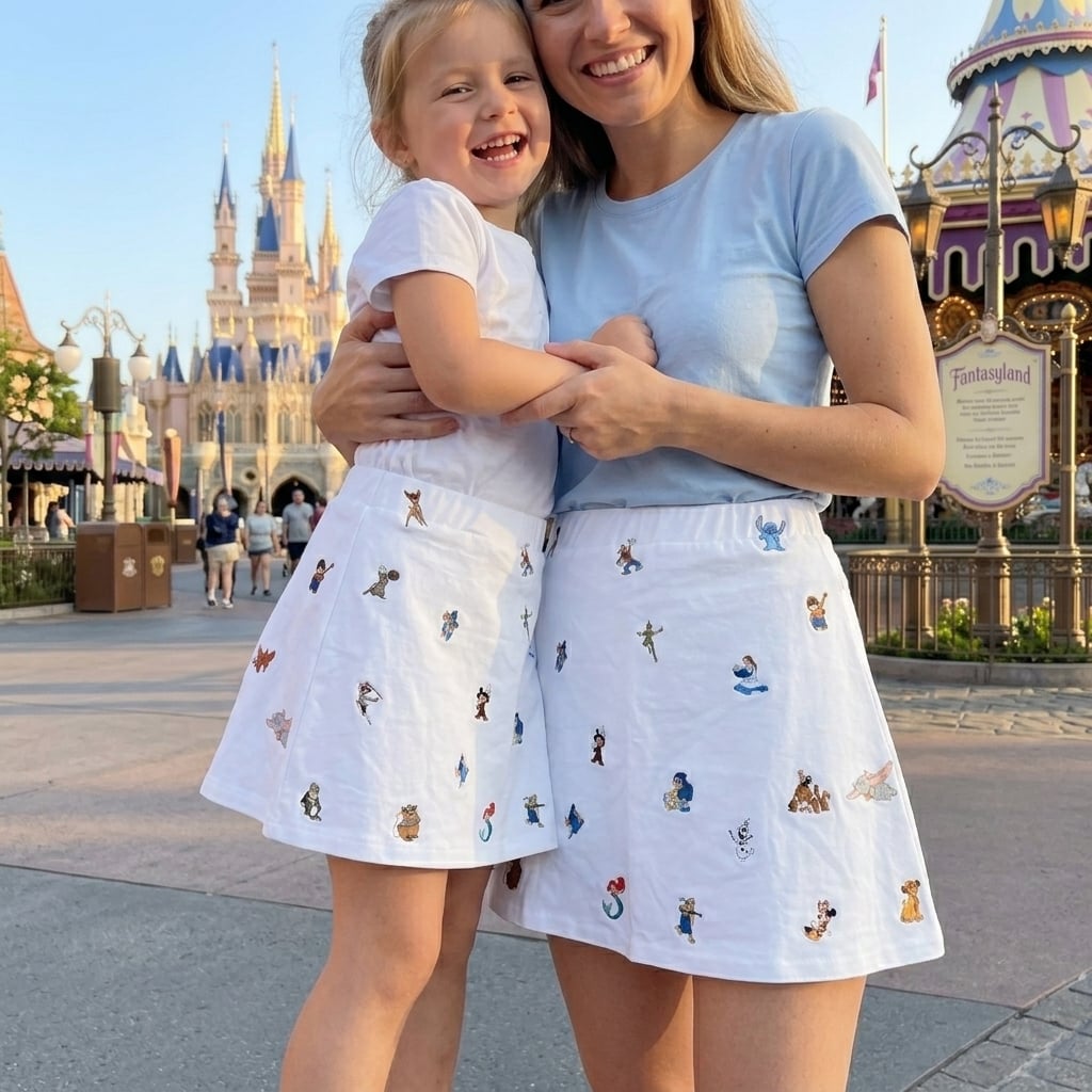 Magical Disney Princess Skater Skirt, Disney Holiday Women's Skirt - Image 4