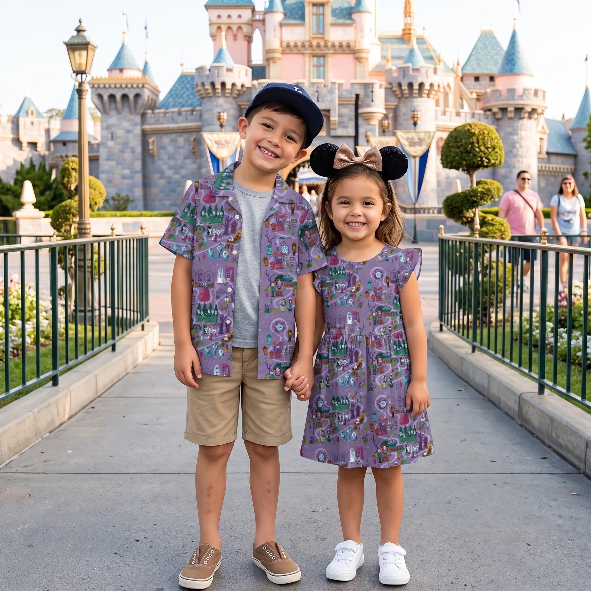Disney Hitchhiking Ghosts Matching Family Shirt Haunted Mansion Halloween Outfit, Foolish Mortals Dress Family Vacation Set - Image 3