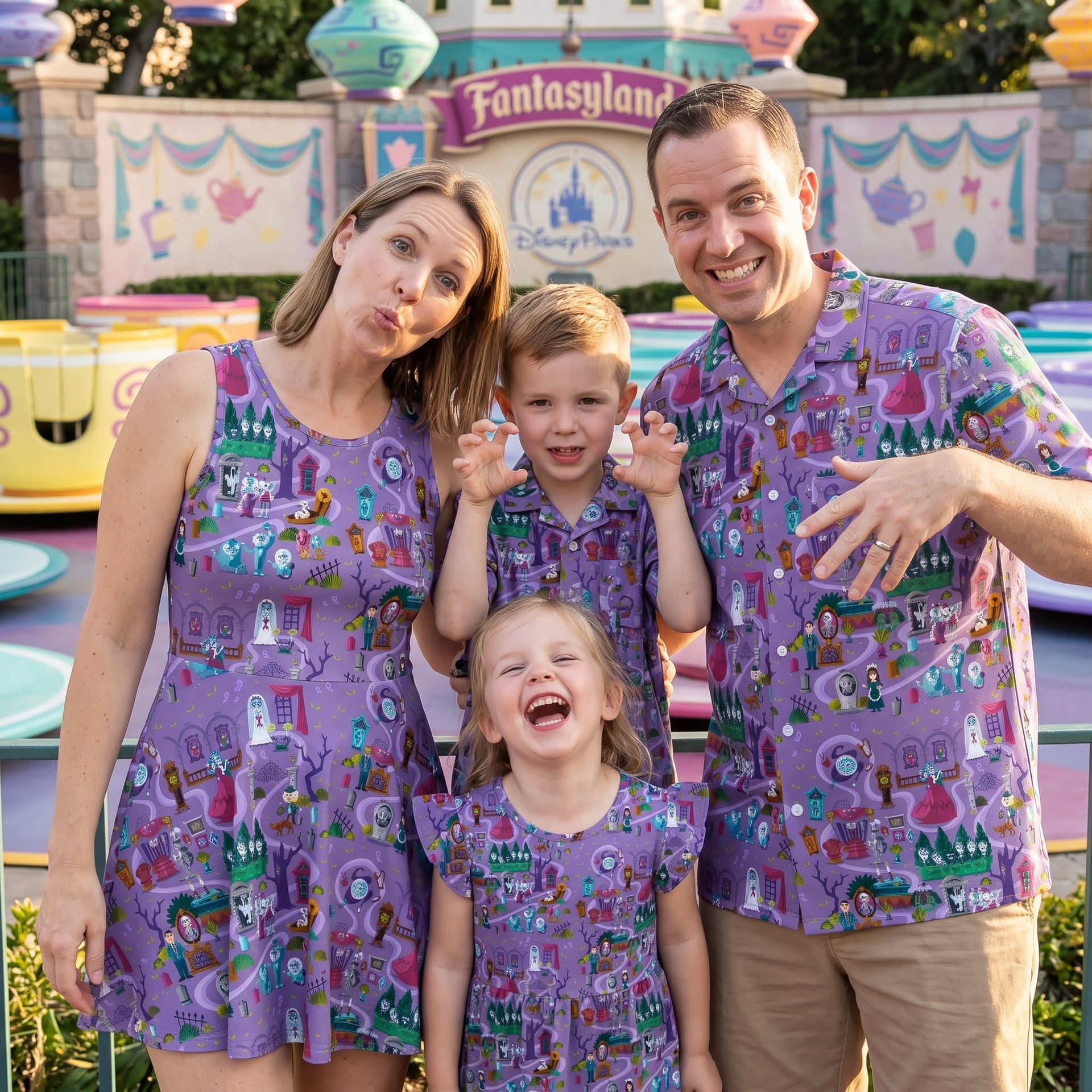 Disney Hitchhiking Ghosts Matching Family Shirt Haunted Mansion Halloween Outfit, Foolish Mortals Dress Family Vacation Set - Image 5