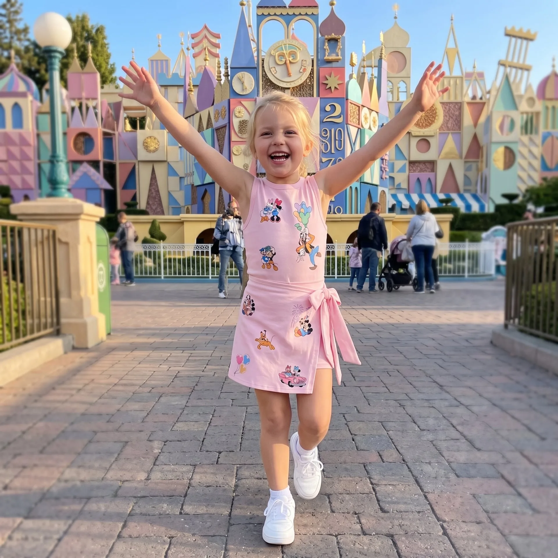 Mickey And Friends Tennis Dress Magical Mouse Disneyland Outfit, Retro Pleated Skirt Family Vacation Dress Set - Image 3