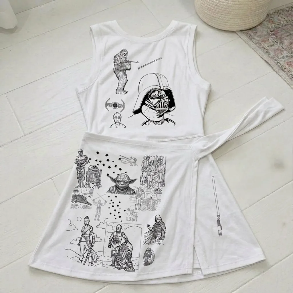 Star Wars Darth Vader Tennis Dress Skirt, Sci Fi Women Galaxy Outfit Star Wars Fan Gift Dress - Image 2