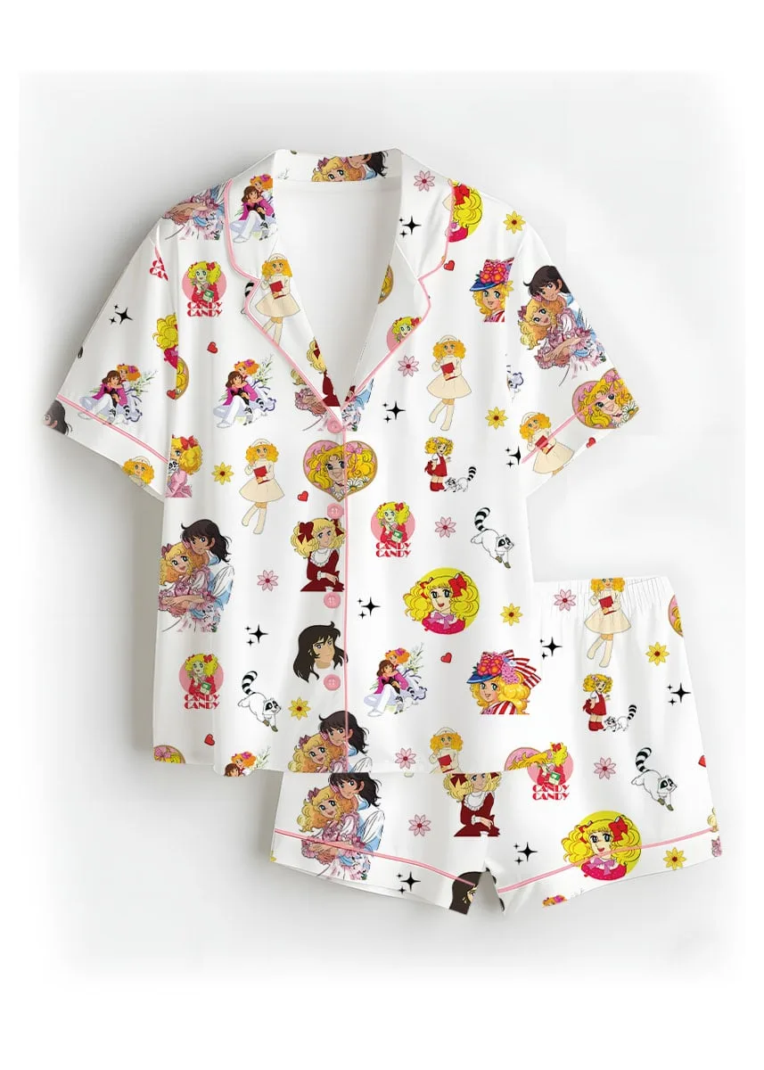 Candy Candy Anime Satin Pajama Set, Candy Candy Episodio 1 En Español Pajamas - Image 9