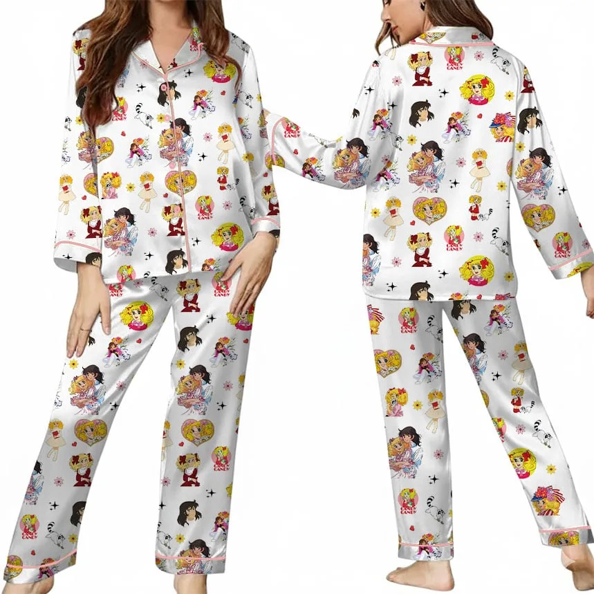 Candy Candy Anime Satin Pajama Set, Candy Candy Episodio 1 En Español Pajamas - Image 8