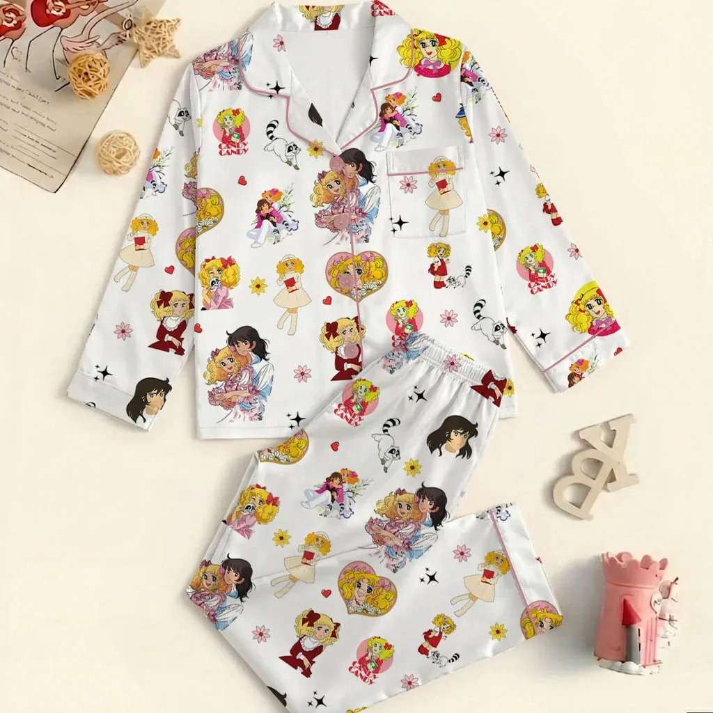 Candy Candy Anime Satin Pajama Set, Candy Candy Episodio 1 En Español Pajamas - Image 6