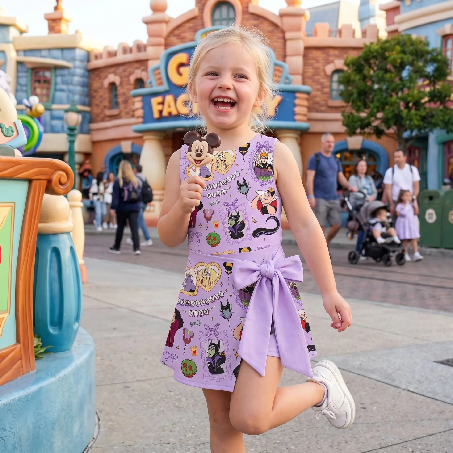 Disney Villains Coquette Tennis Dress, Maleficent Evil Queen Ursula Cruella Girls Outfit - Image 3