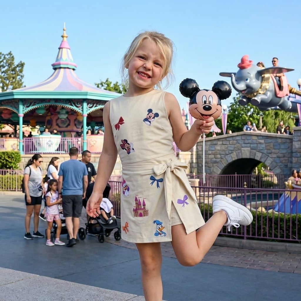Minnie Daisy Bestie Tennis Dress Skirt, Coquette Bow Disney Castle Outfit - Image 2