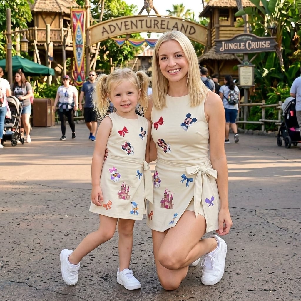 Minnie Daisy Bestie Tennis Dress Skirt, Coquette Bow Disney Castle Outfit - Image 5