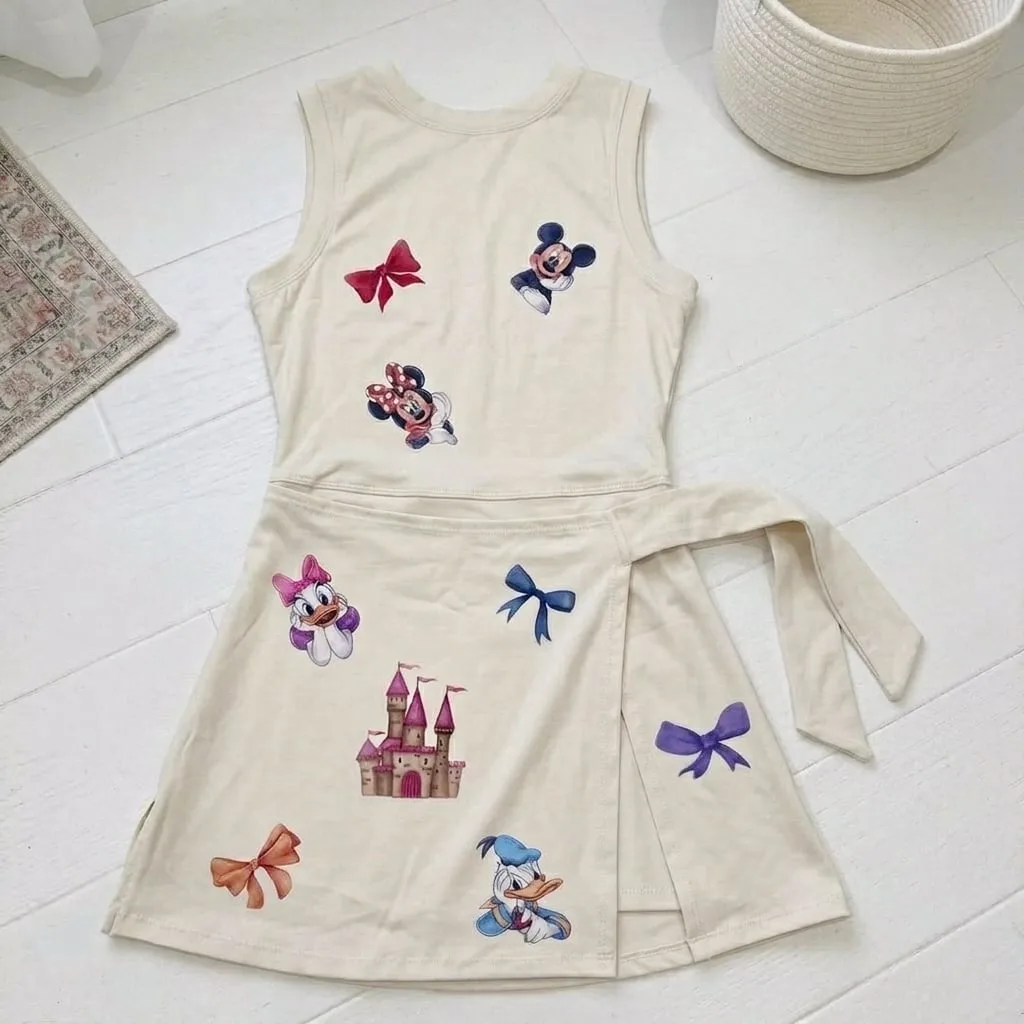 Minnie Daisy Bestie Tennis Dress Skirt, Coquette Bow Disney Castle Outfit - Image 3