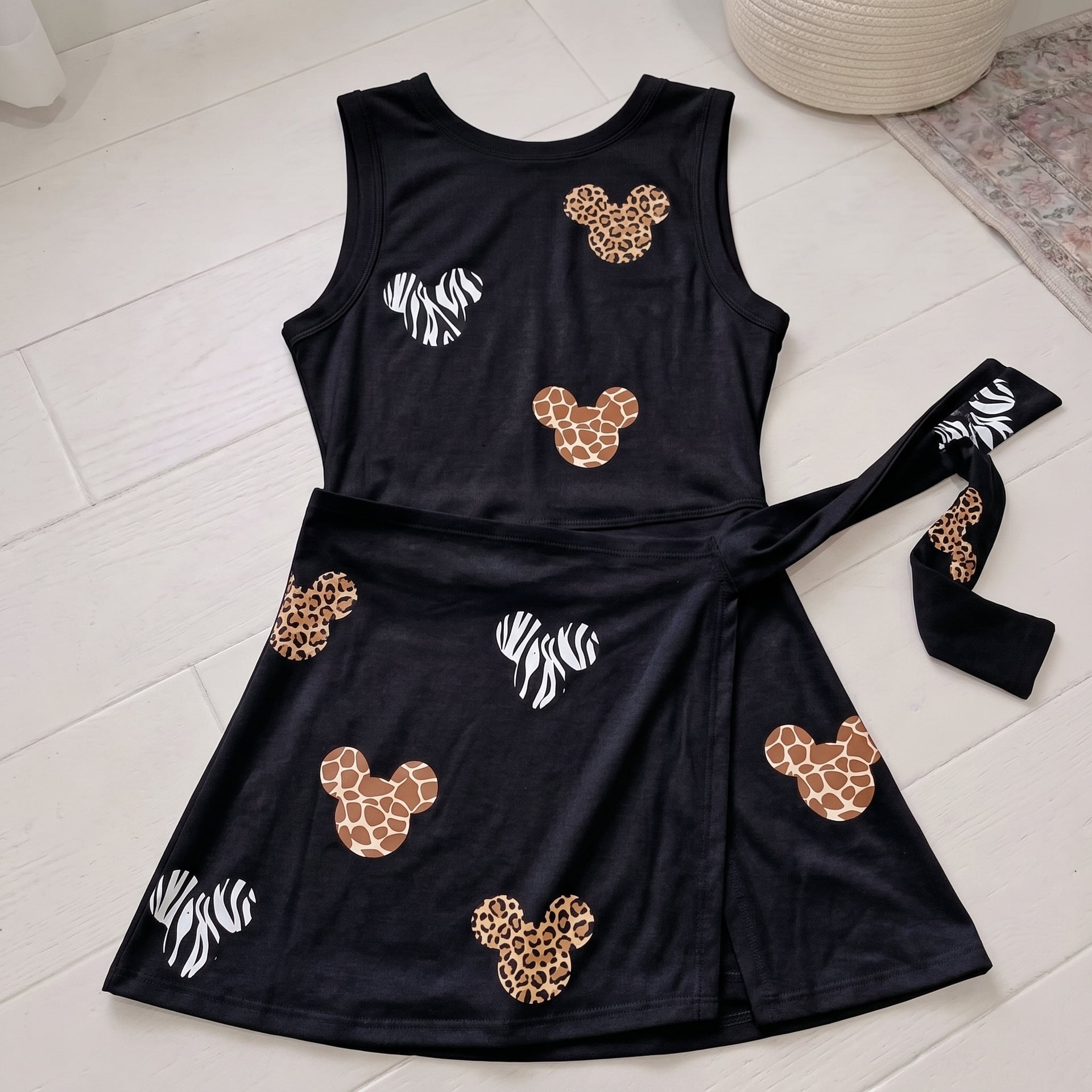 Mickey Head Pattern Tennis Dress, Disney Park Vacation Outfit, Womens Athletic Skater Dress - Image 2