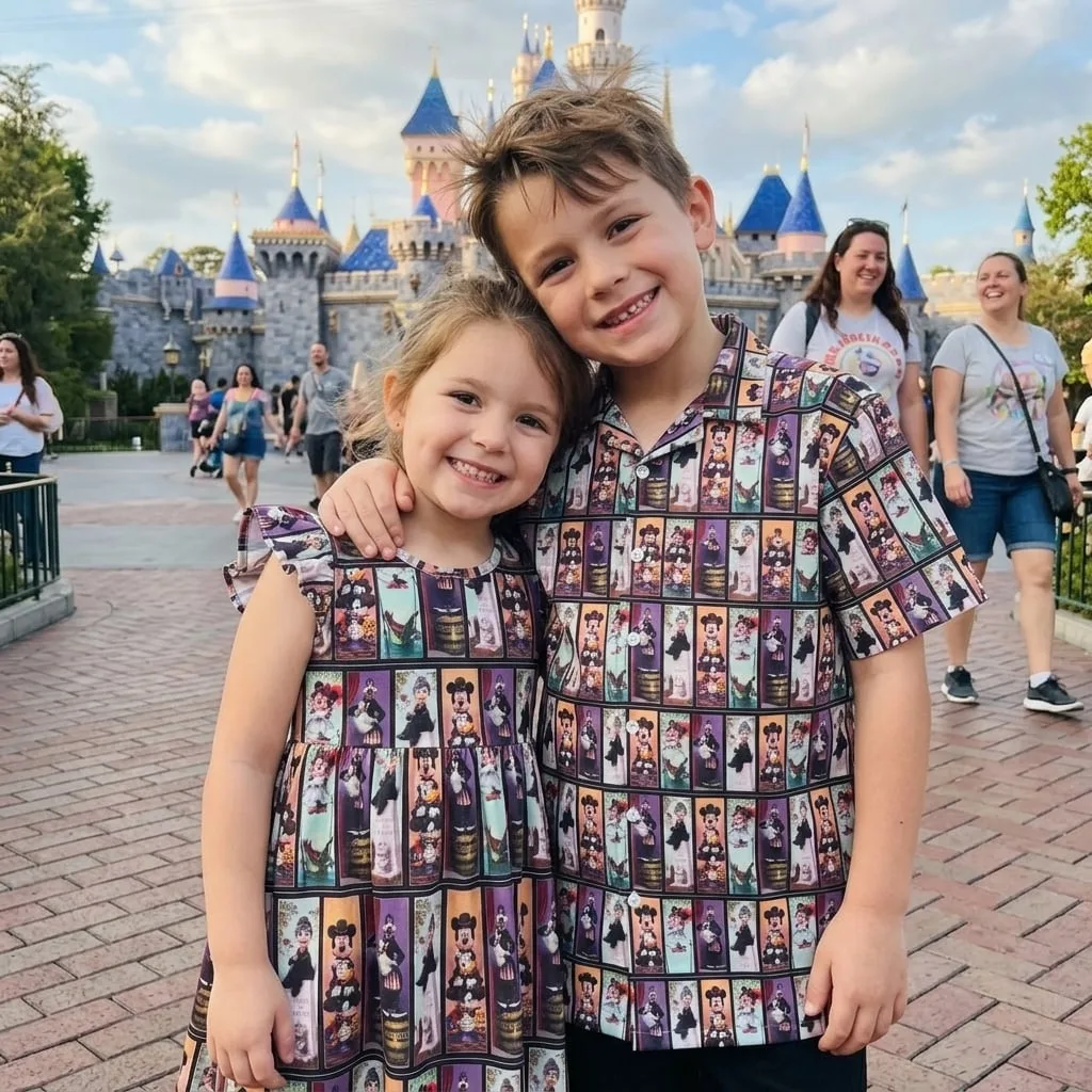 Disney Haunted Mansion Matching Outfit, Hitchhiking Ghosts Halloween Skater Dress - Image 2