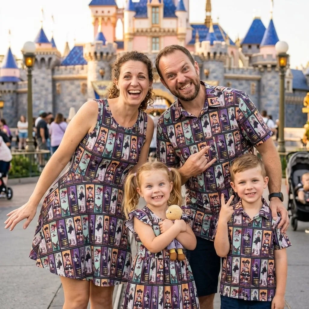 Disney Haunted Mansion Matching Outfit, Hitchhiking Ghosts Halloween Skater Dress