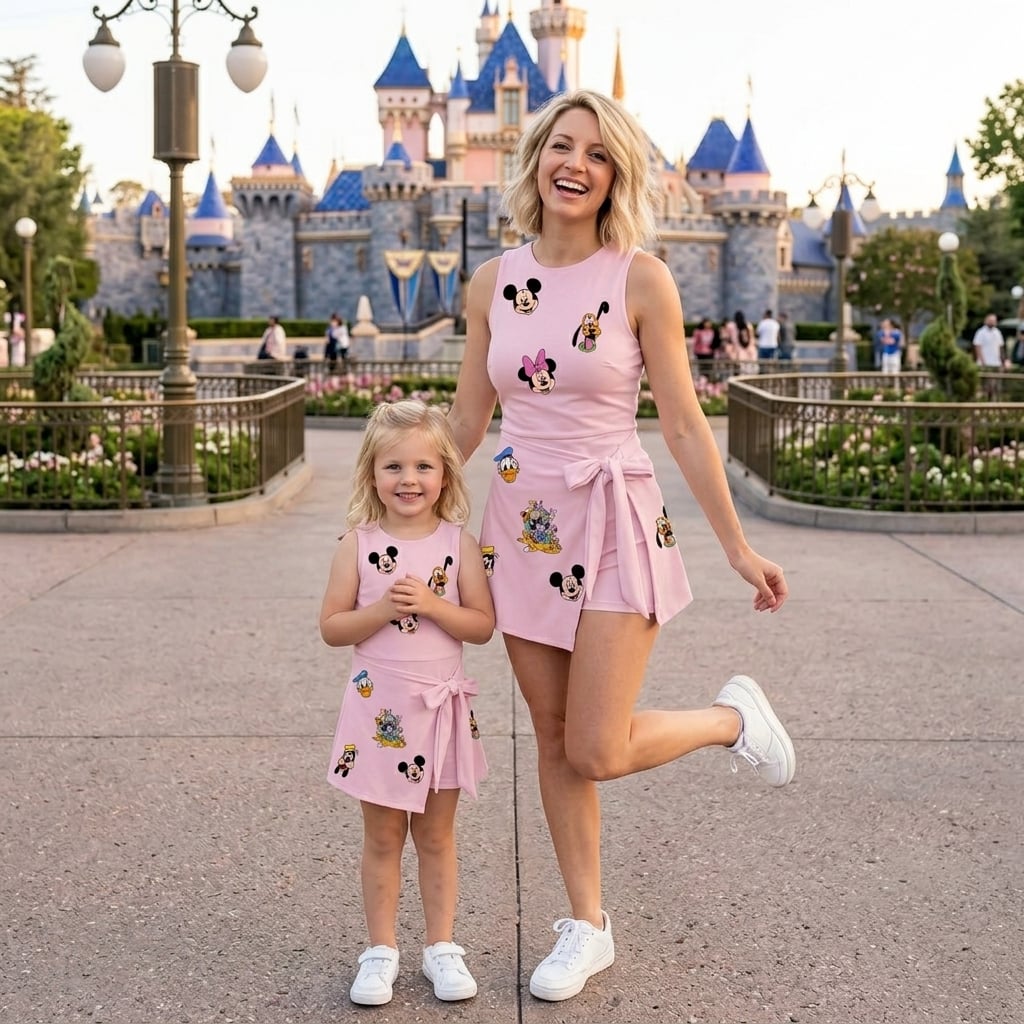 Minnie Mouse Tennis Dress Skirt, Minnie Mouse Sketch Disney Tennis Skort For Women - Image 2