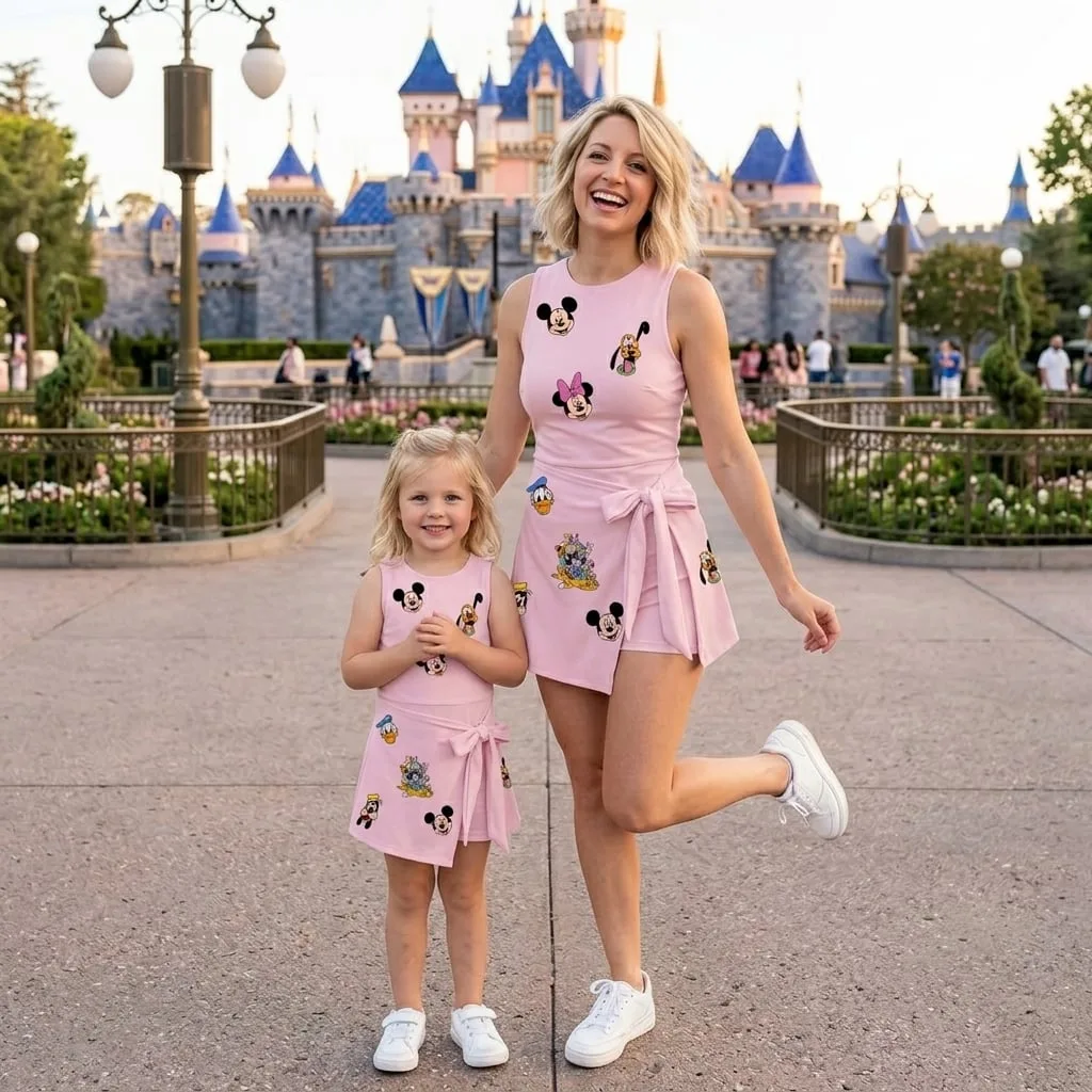 Minnie Mouse Tennis Dress Skirt, Minnie Mouse Sketch Disney Tennis Skort For Women - Image 2