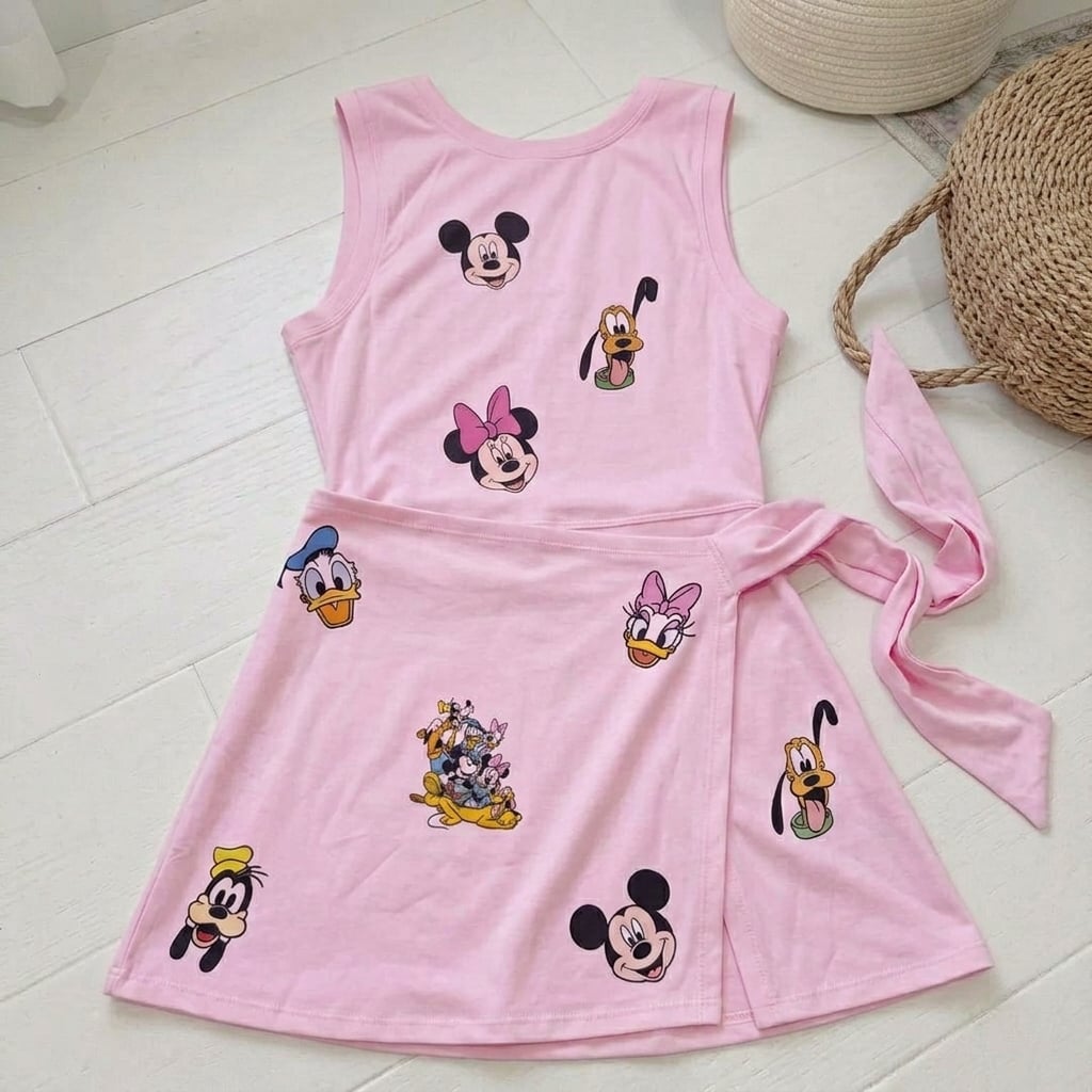 Minnie Mouse Tennis Dress Skirt, Minnie Mouse Sketch Disney Tennis Skort For Women - Image 5