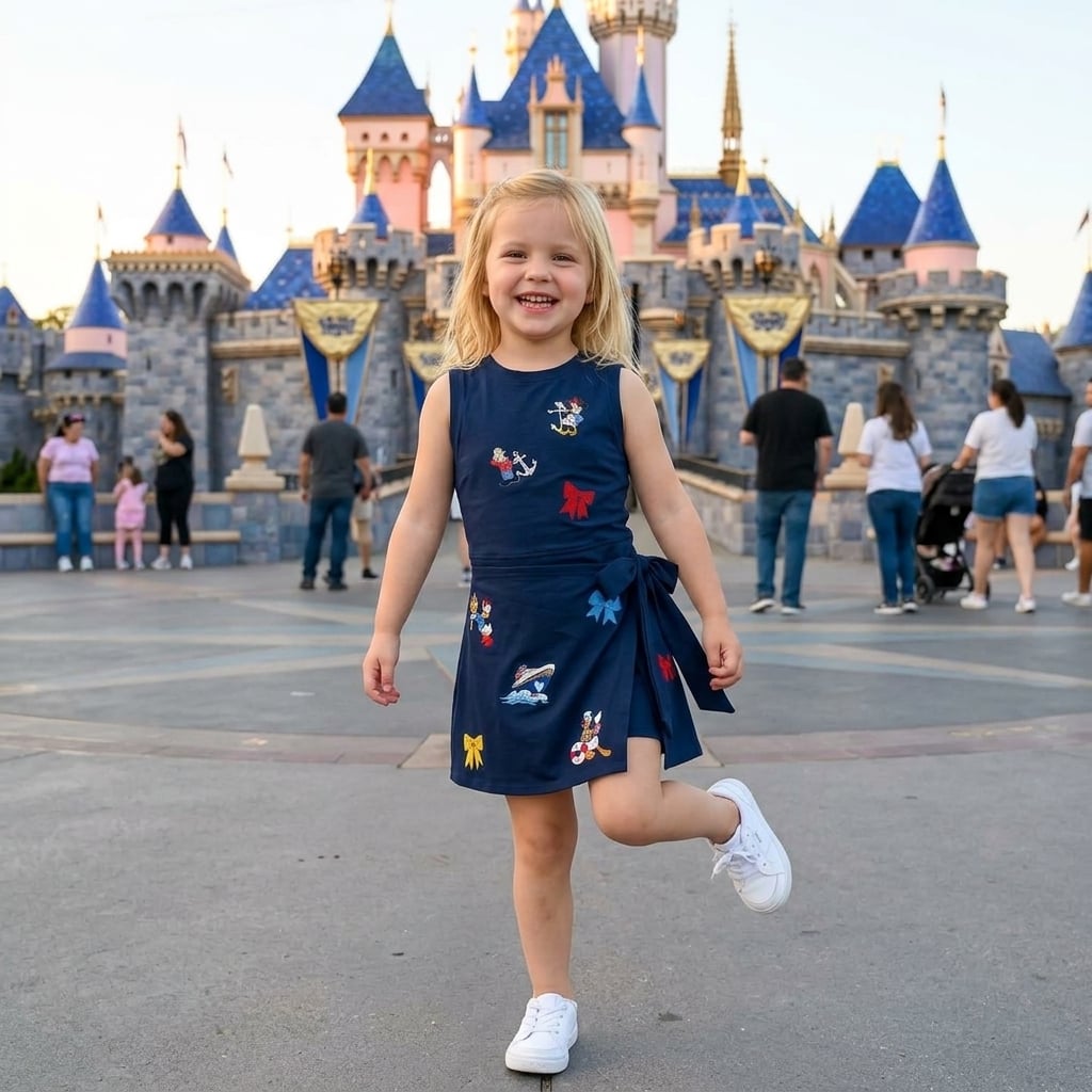 Disney Cruise Tennis Dress Skirt, Chip N Dale Stitch Mickey Friends Pirate Cruise Dress - Image 2