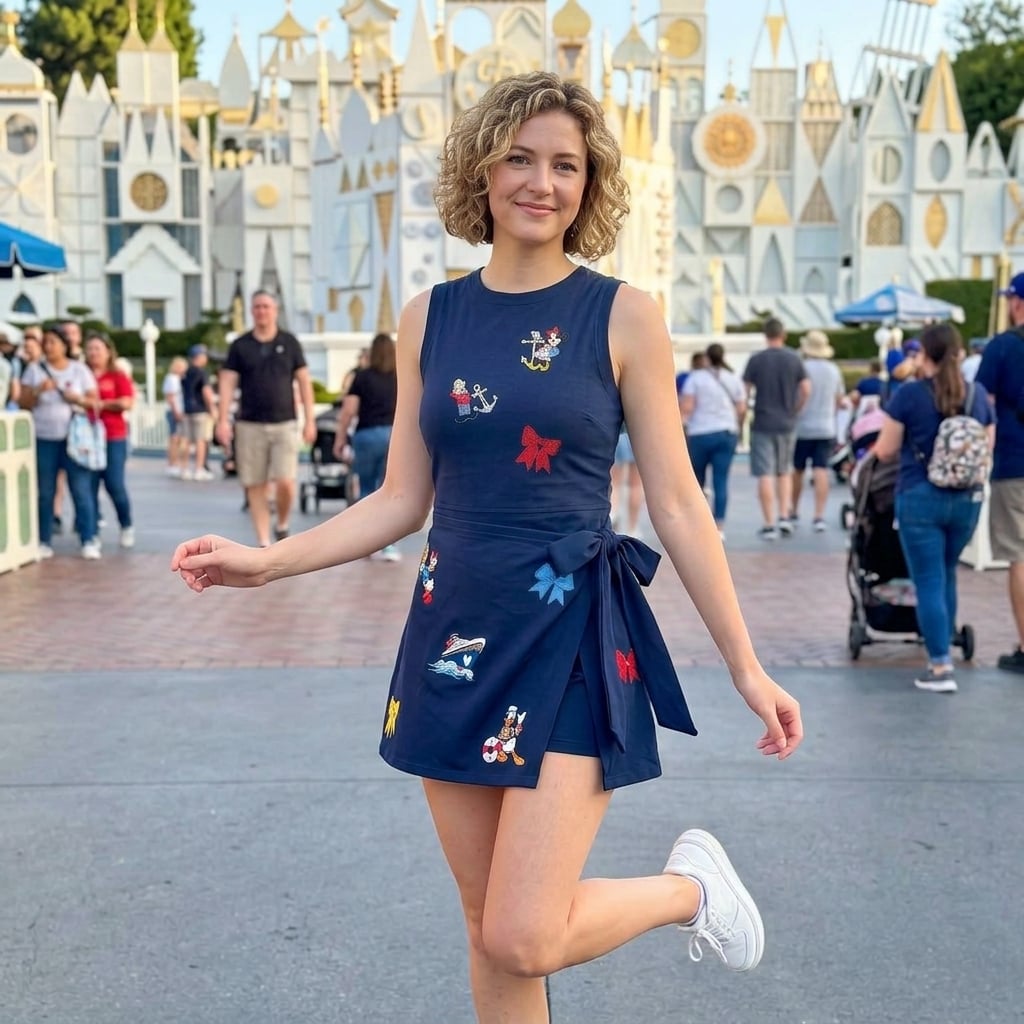 Disney Cruise Tennis Dress Skirt, Chip N Dale Stitch Mickey Friends Pirate Cruise Dress - Image 5