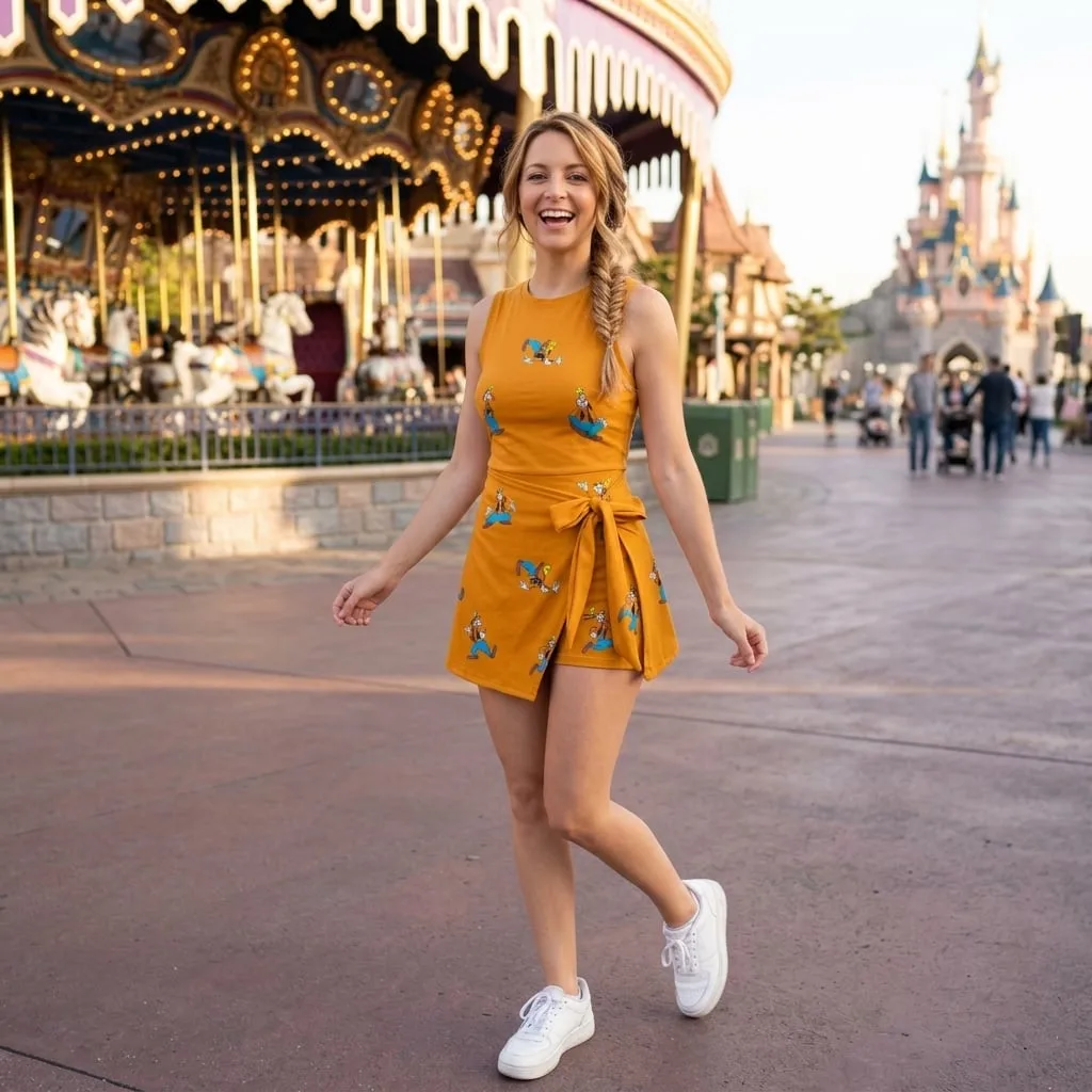 Goofy Moods Tennis Dress Skirt, Disney Goofy Character Park Outfit - Image 3