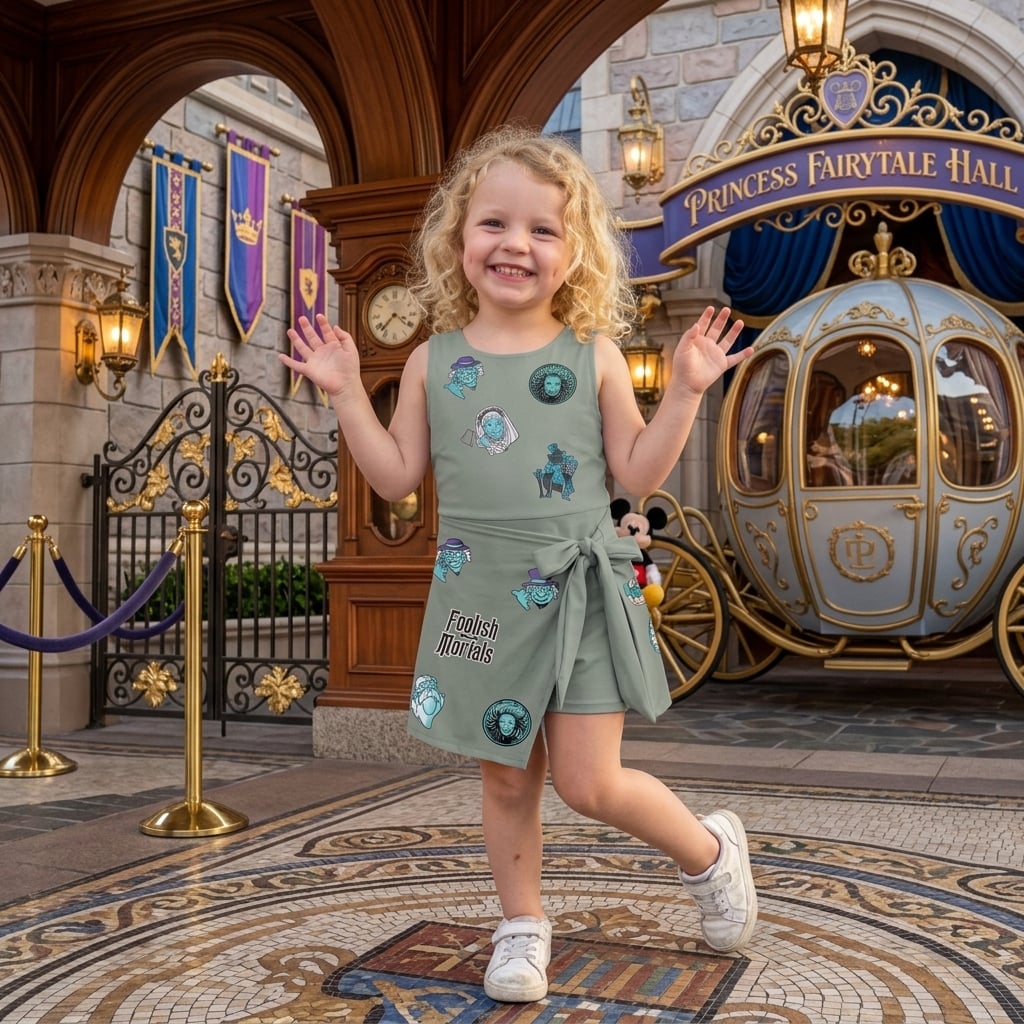 Disney Haunted Mansion Tennis Dress Skirt, Foolish Mortals Halloween Party Outfit - Image 3