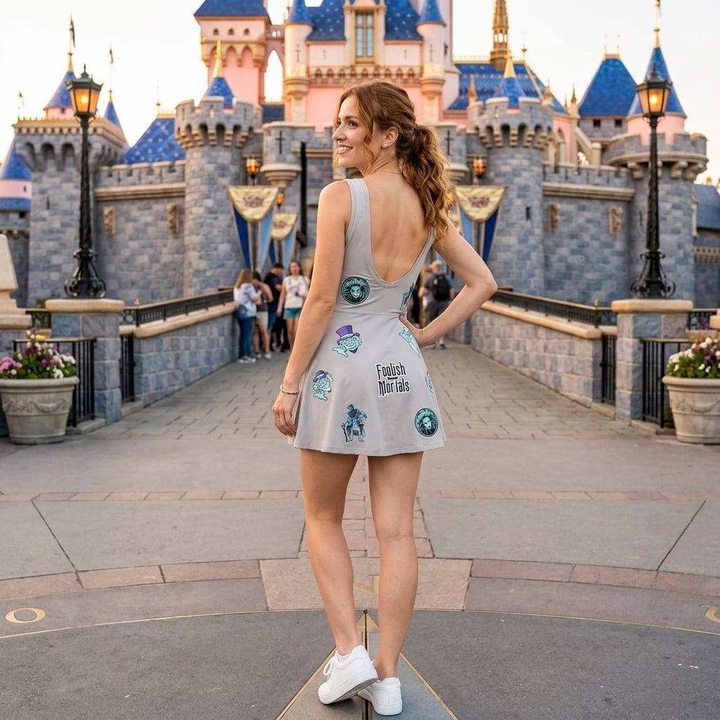 Disney Haunted Mansion Tennis Dress Skirt, Foolish Mortals Halloween Party Outfit - Image 6