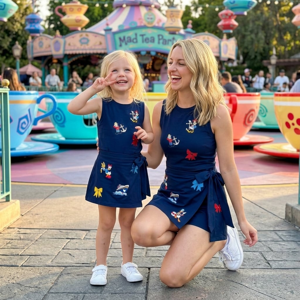 Chip N Dale Stitch Mickey Friends Tennis Dress Skirt, Disney Cruise Pirate Vacation Outfit - Image 4
