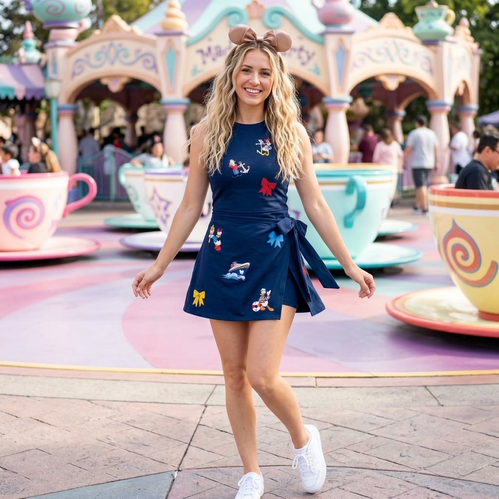 Chip N Dale Stitch Mickey Friends Tennis Dress Skirt, Disney Cruise Pirate Vacation Outfit - Image 6