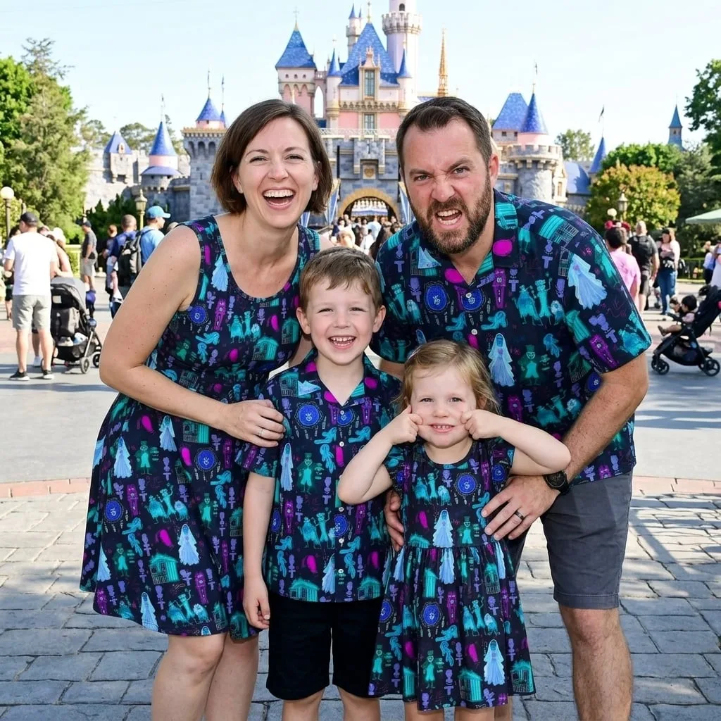 Haunted Mansion Hitchhiking Ghosts Family Clothings, Disney Halloween Vacation Outfit
