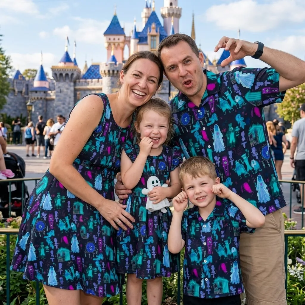 Haunted Mansion Hitchhiking Ghosts Family Clothings, Disney Halloween Vacation Outfit - Image 2