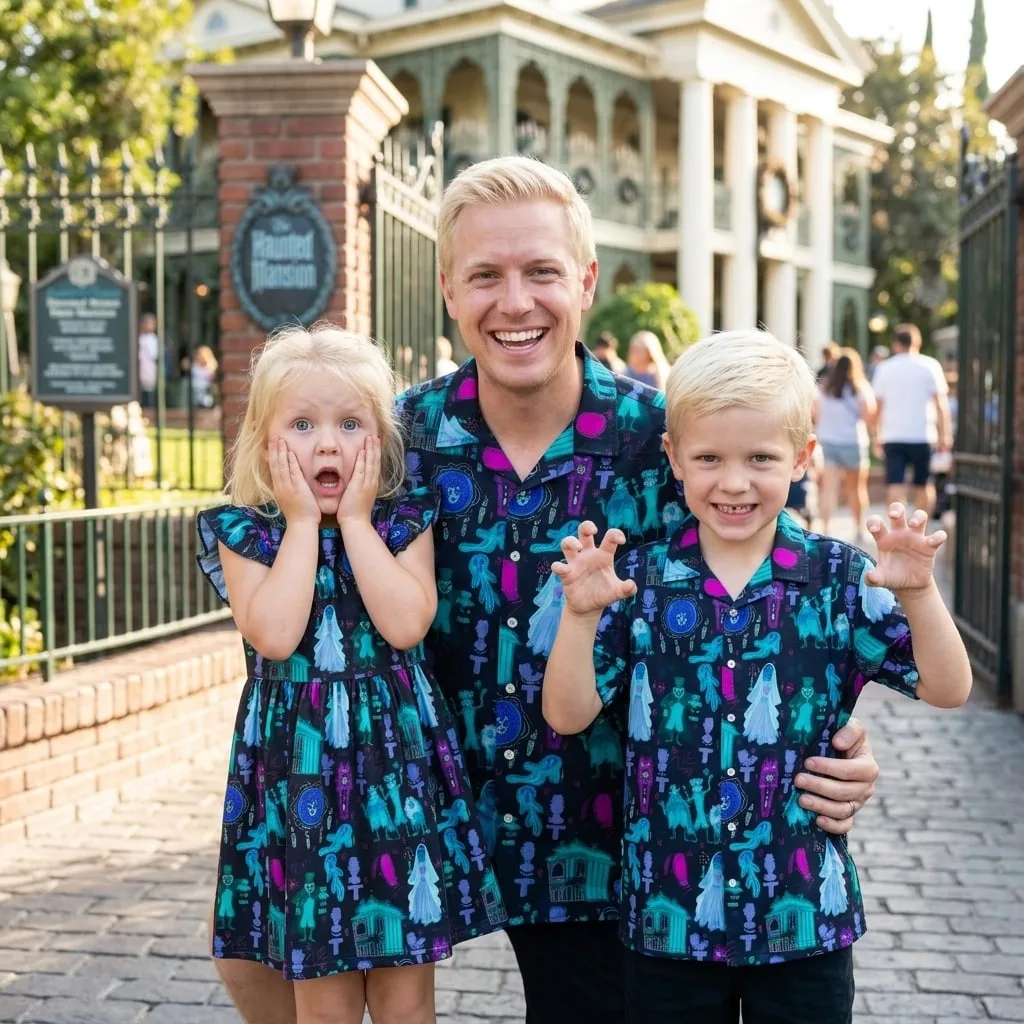 Haunted Mansion Hitchhiking Ghosts Family Clothings, Disney Halloween Vacation Outfit - Image 5