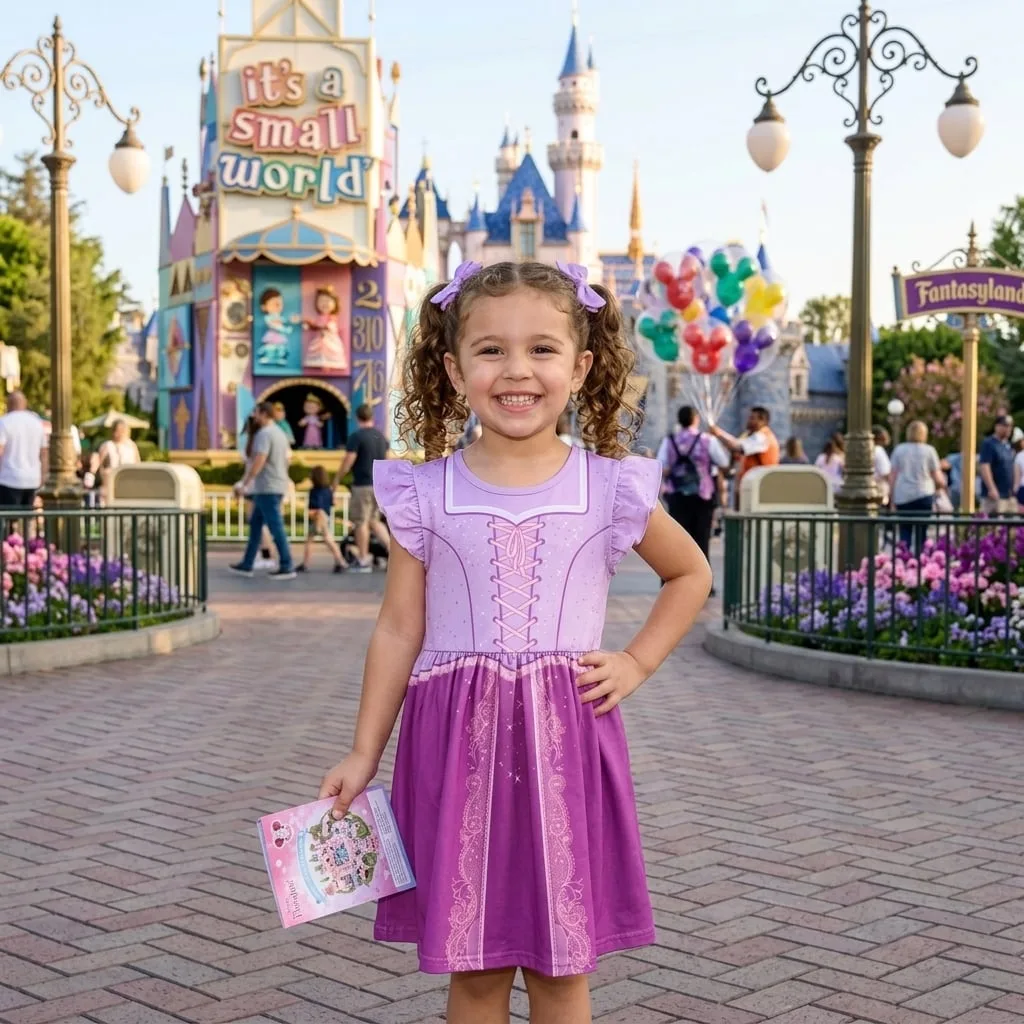 Rapunzel Tangled Toddler Ruffle Dress, Disney Princess Birthday Halloween Costume For Girls - Image 5