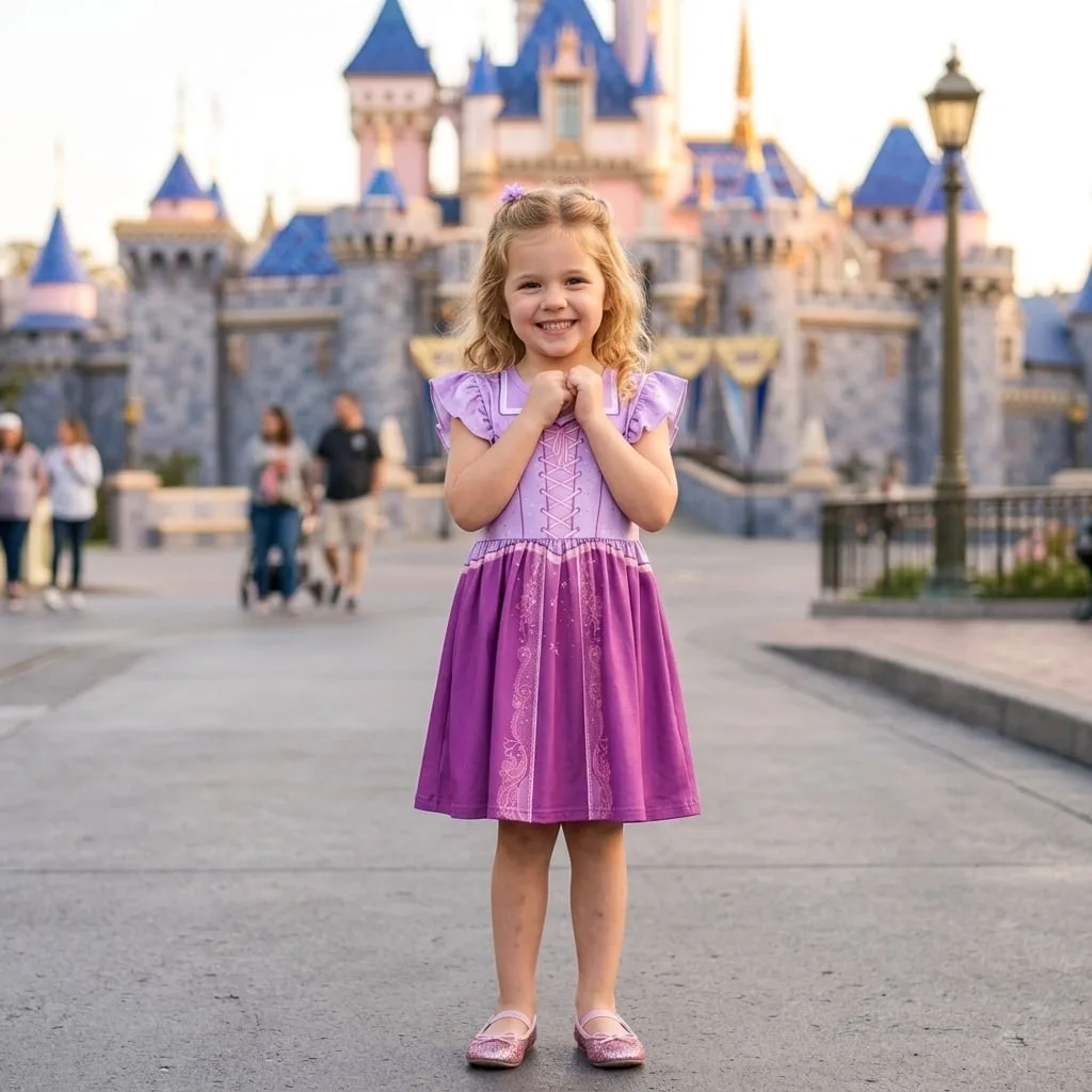 Rapunzel Tangled Toddler Ruffle Dress, Disney Princess Birthday Halloween Costume For Girls - Image 2