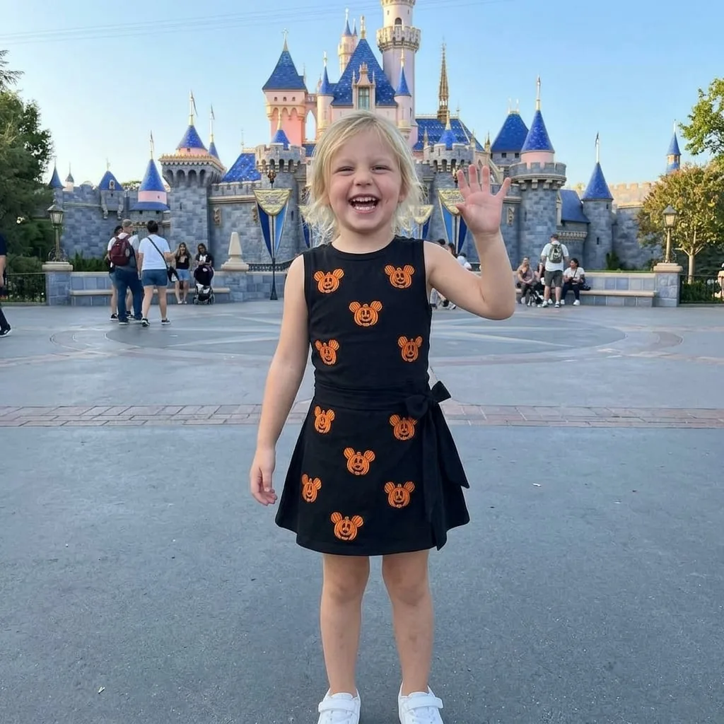 Halloween Mickey Pumpkin Tennis Dress Skirt, Mickey Head Halloween Dress - Image 5