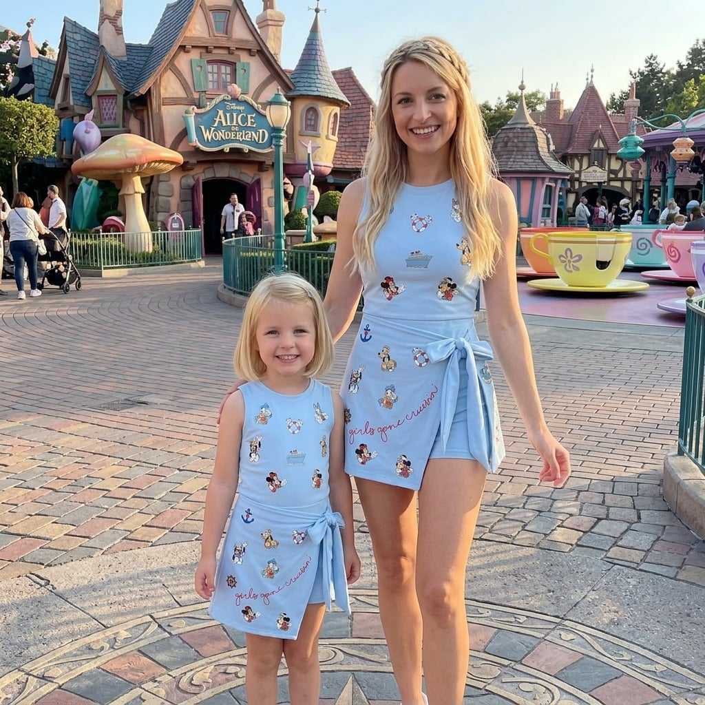 Classic Disney Characters Tennis Dress Skirt, Disney Park Vacation Outfit, Disney Characters Skort Dress - Image 4
