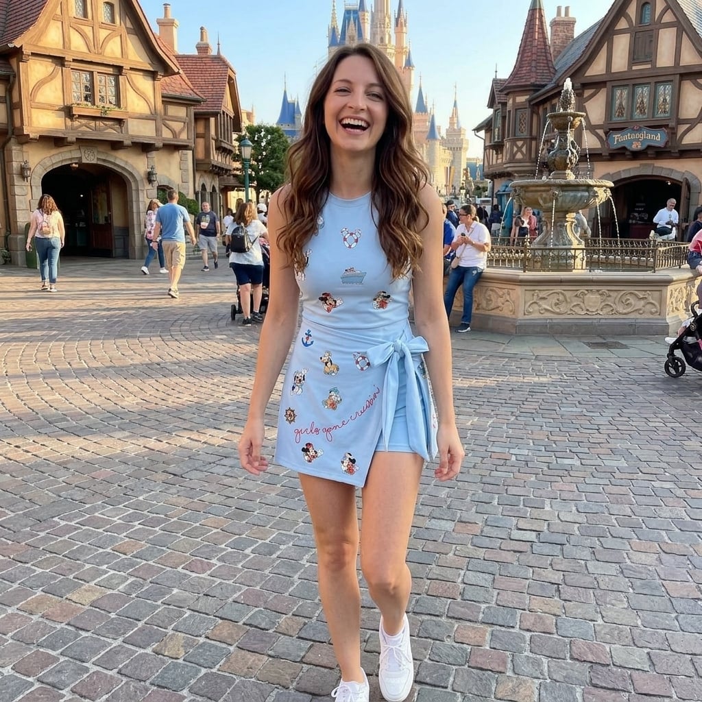 Classic Disney Characters Tennis Dress Skirt, Disney Park Vacation Outfit, Disney Characters Skort Dress - Image 2