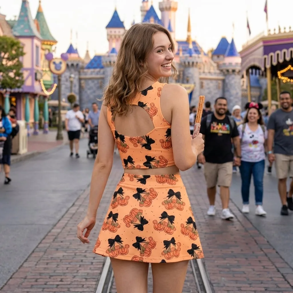 Disney Mickey Pumpkin Halloween Matching Dress Set, Cute Fall Halloween Dress - Image 5
