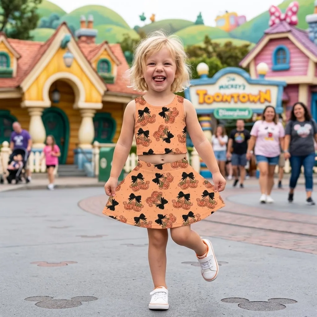 Disney Mickey Pumpkin Halloween Matching Dress Set, Cute Fall Halloween Dress - Image 4