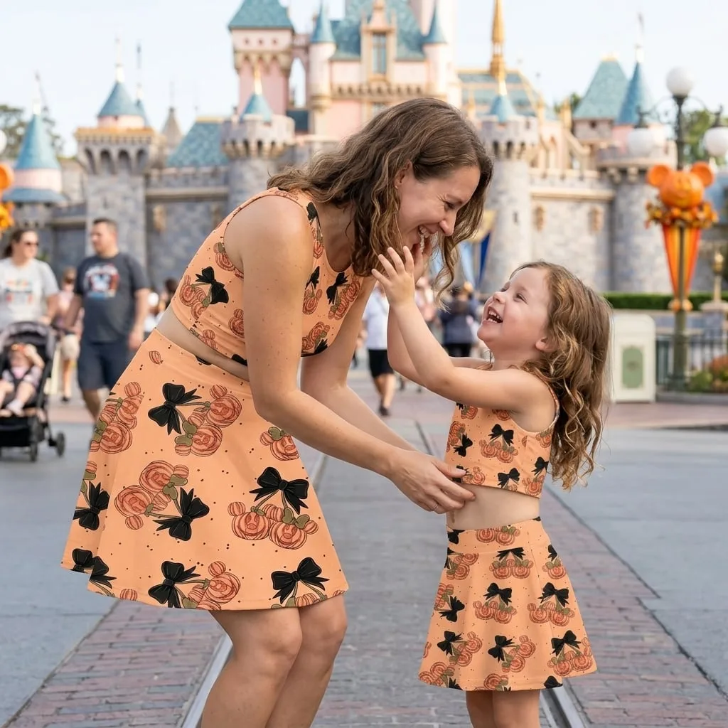 Disney Mickey Pumpkin Halloween Matching Dress Set, Cute Fall Halloween Dress - Image 3