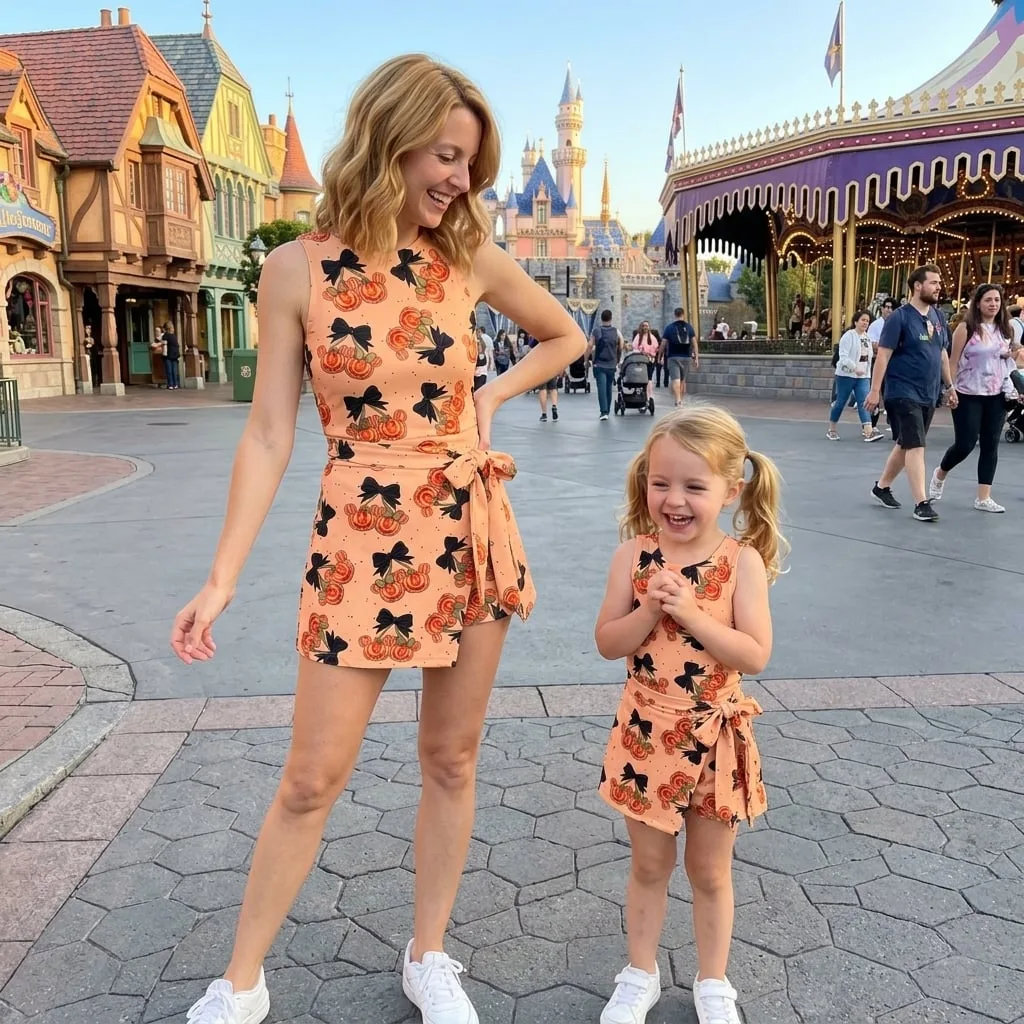Disney Mickey Pumpkin Halloween Tennis Dress Skirt, Cute Fall Halloween Dress
