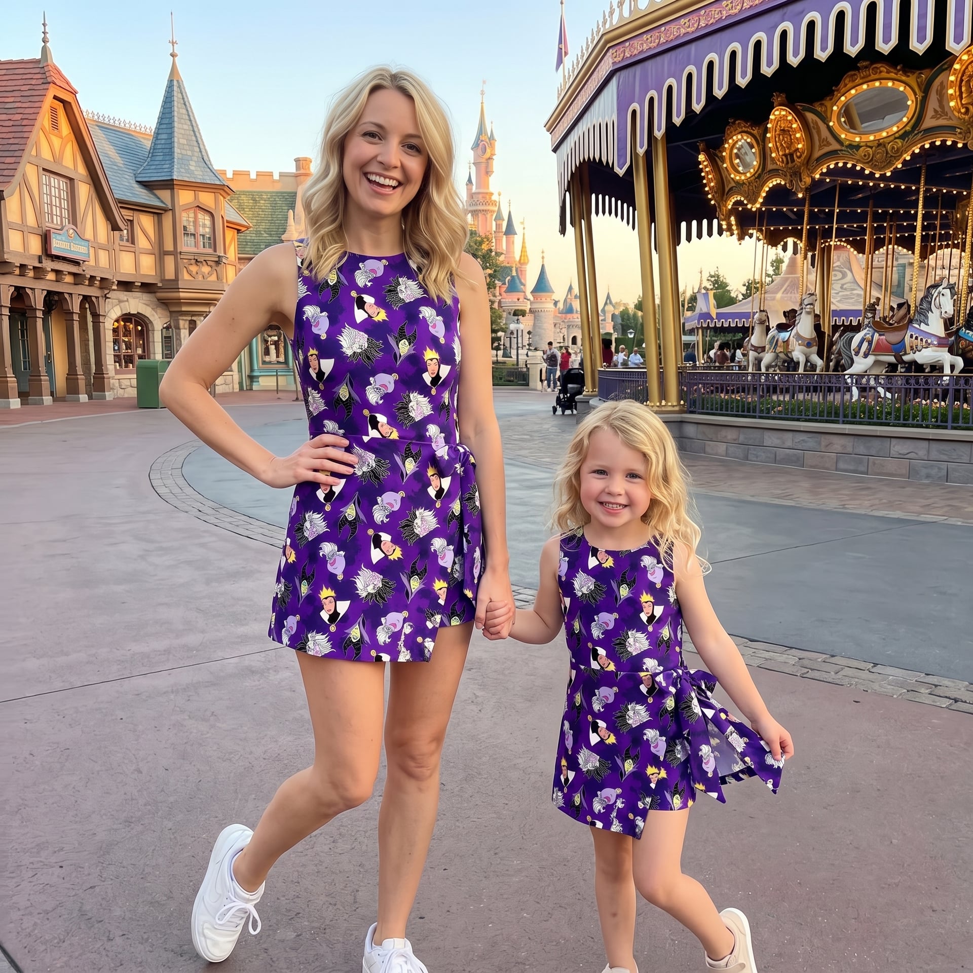 Villains Halloween Tennis Dress Skirt, Evil Queen Maleficent Ursula Disney Halloween Dress - Image 2