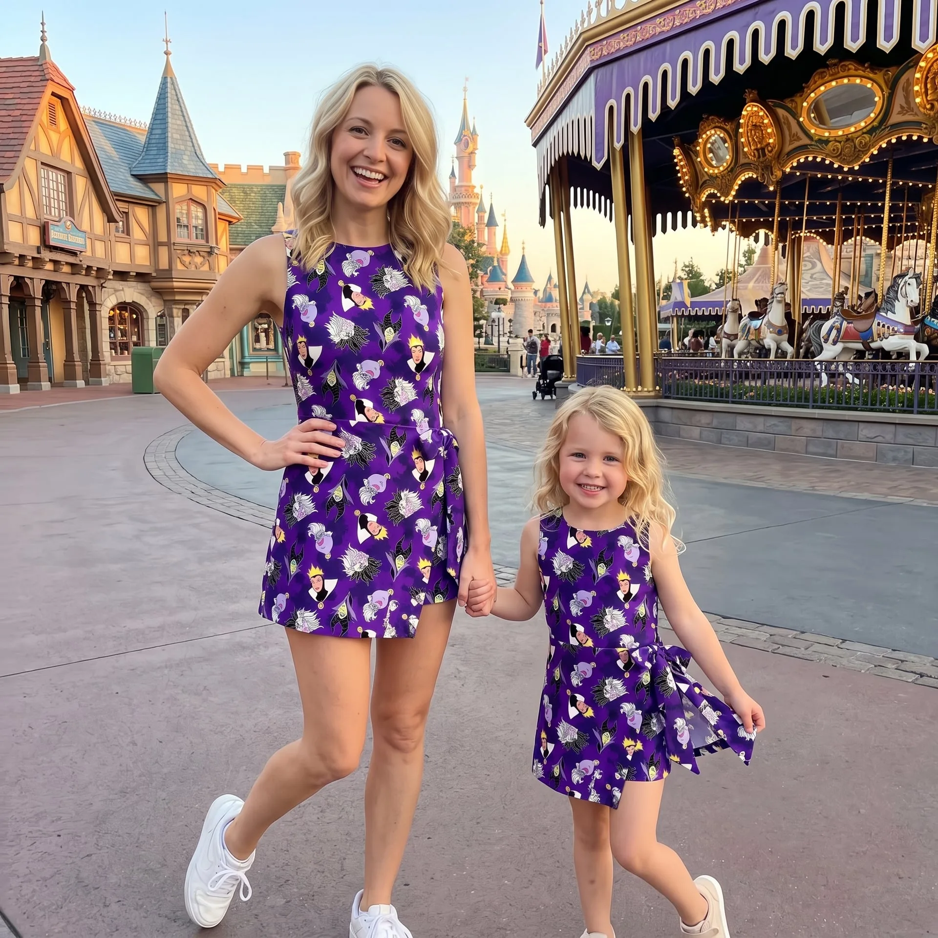 Villains Halloween Tennis Dress Skirt, Evil Queen Maleficent Ursula Disney Halloween Dress - Image 2