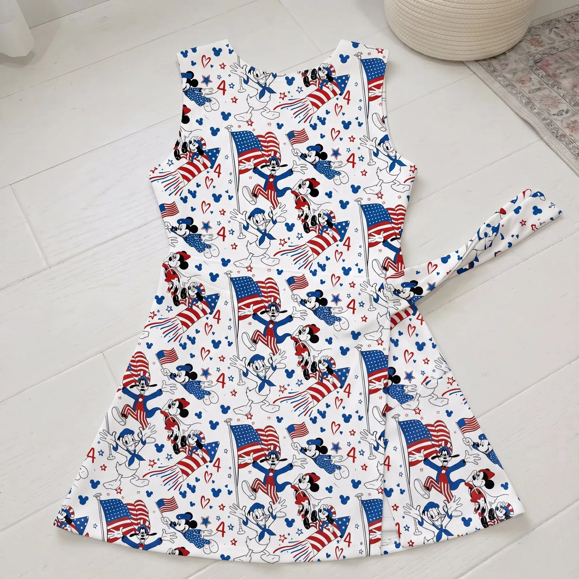 Retro Mickey And Friends 4th Of July Tennis Dress Skirt, Disney 250 Years Of Freedom Independence Day Outfit - Image 2