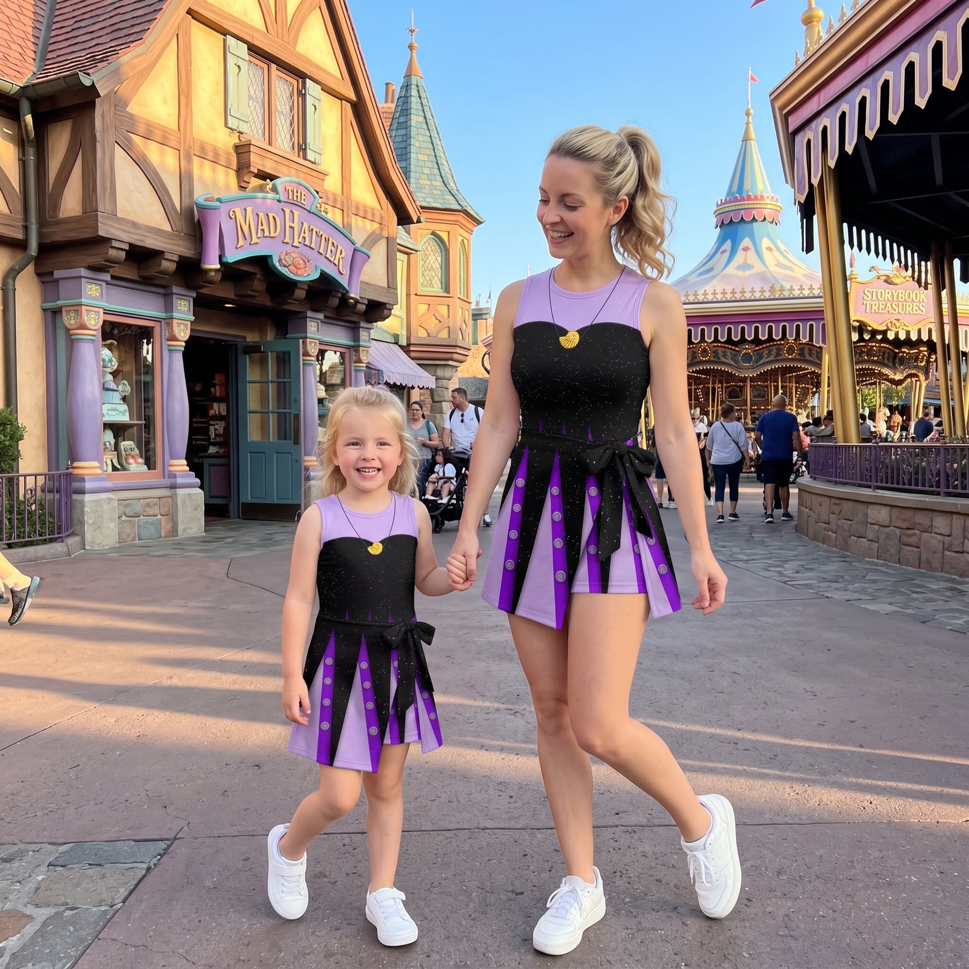 Ursula Tennis Dress Skirt, Disney Villains Park Vacation Outfit, Little Mermaid Skort Dress - Image 4