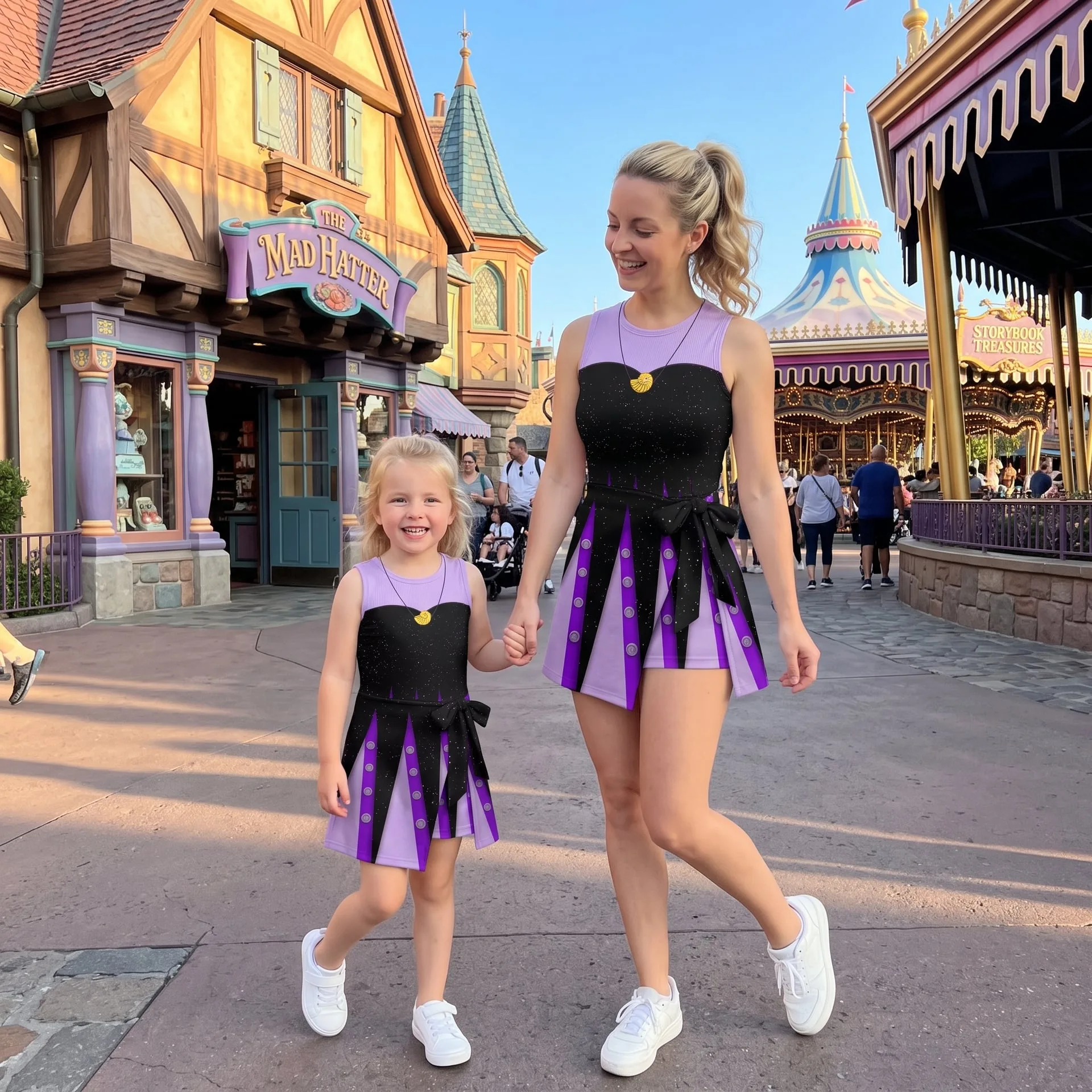 Ursula Tennis Dress Skirt, Disney Villains Park Vacation Outfit, Little Mermaid Skort Dress - Image 4