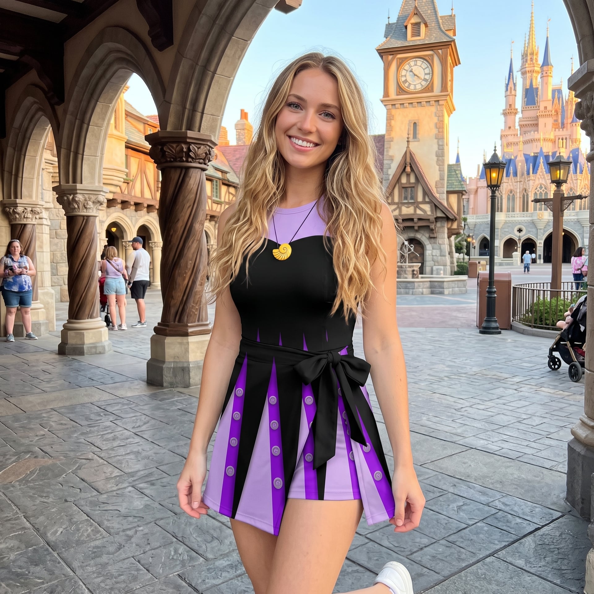 Ursula Tennis Dress Skirt, Disney Villains Park Vacation Outfit, Little Mermaid Skort Dress - Image 3