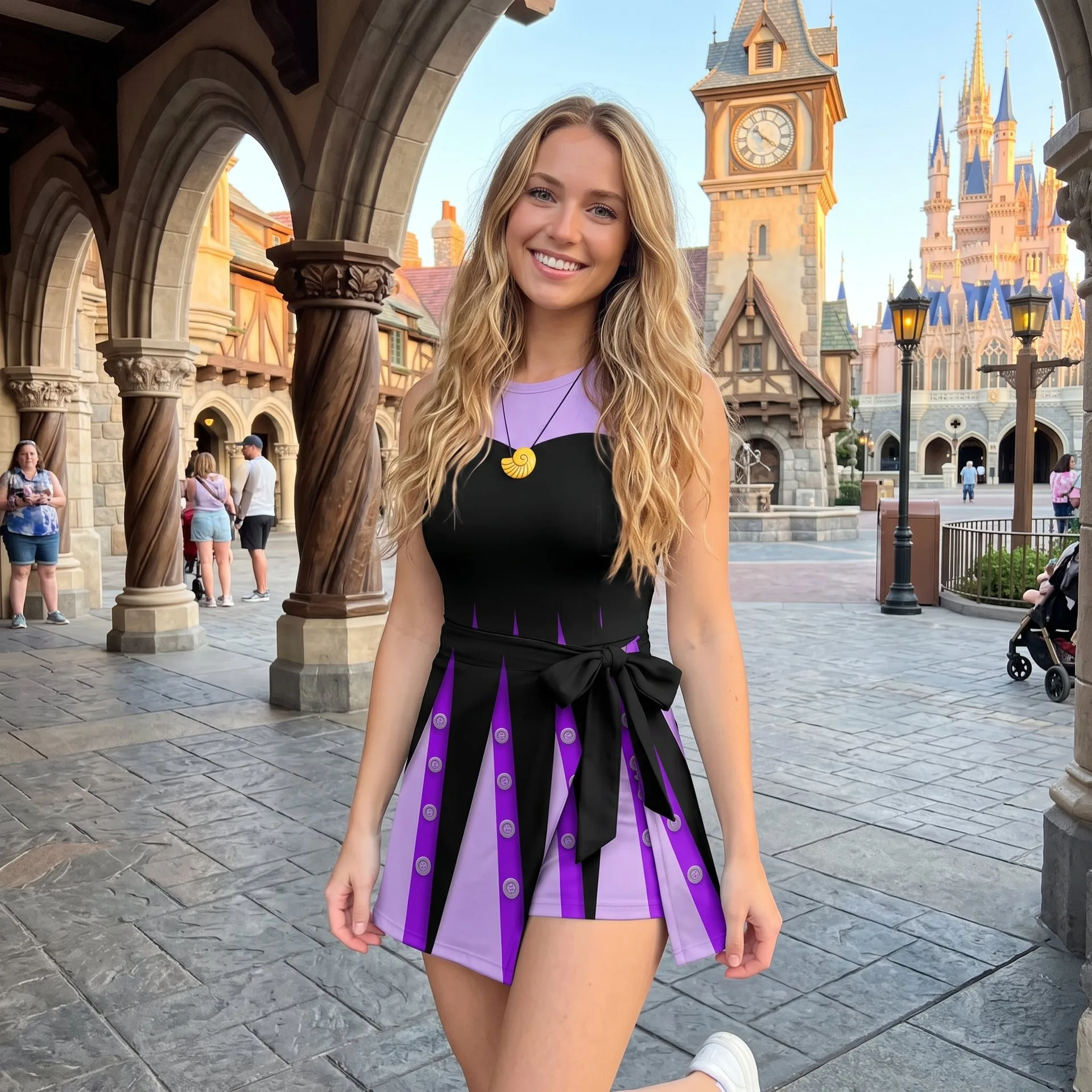 Ursula Tennis Dress Skirt, Disney Villains Park Vacation Outfit, Little Mermaid Skort Dress - Image 3