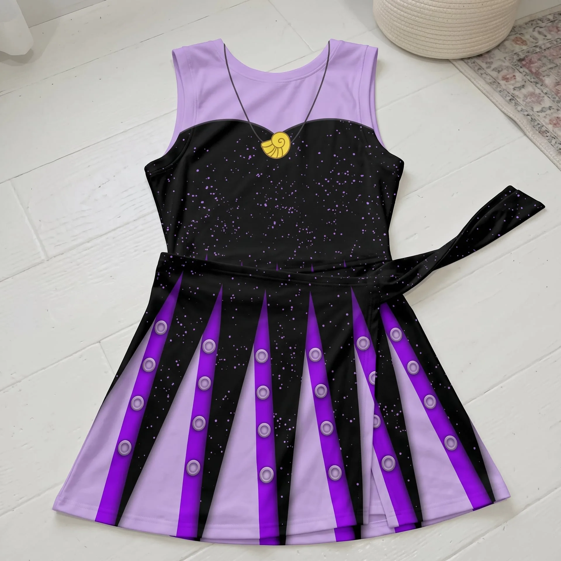 Ursula Tennis Dress Skirt, Disney Villains Park Vacation Outfit, Little Mermaid Skort Dress